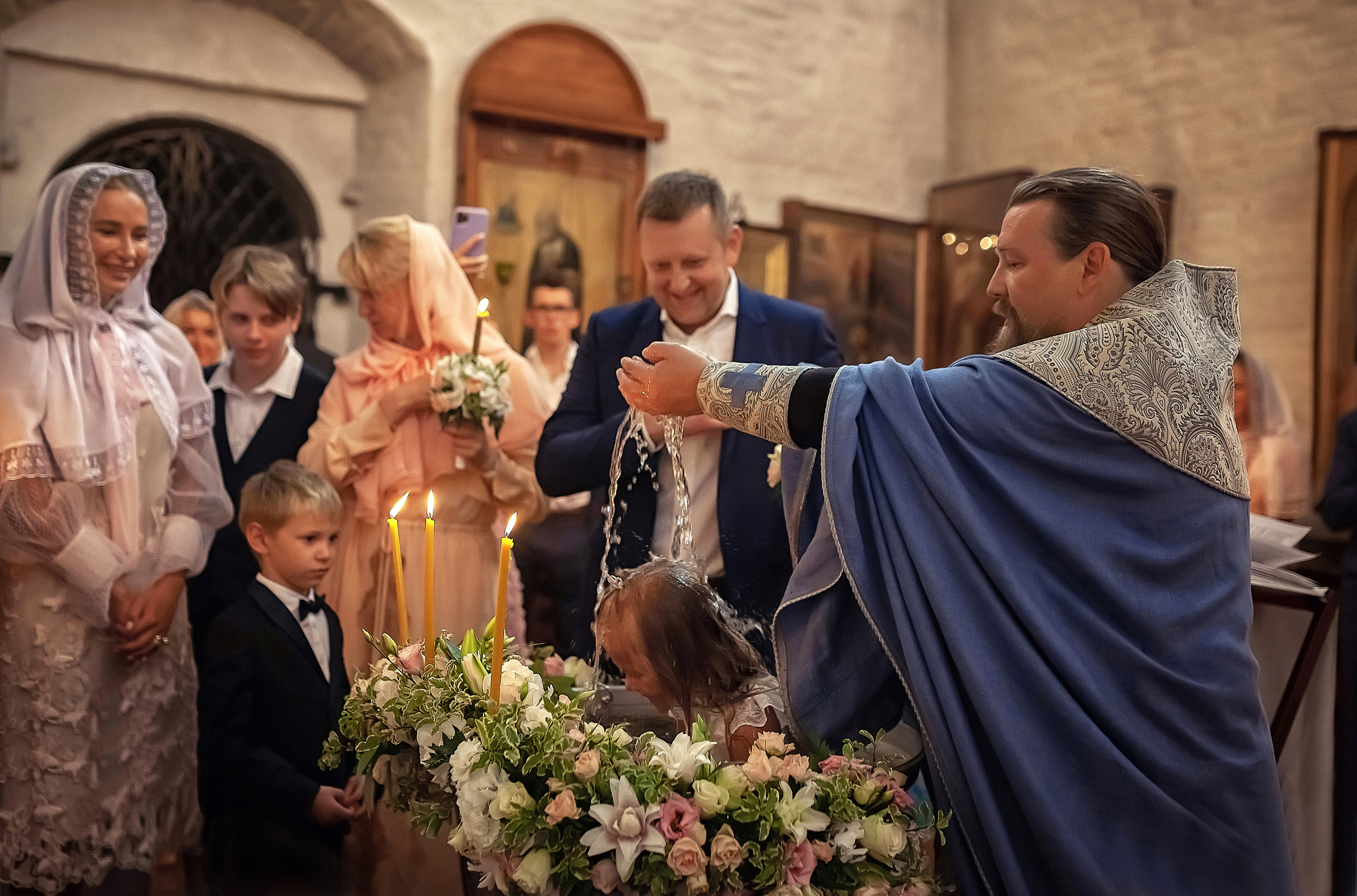 Крещение в храме Троицы Живоначальной в Троицком-Голенищеве 30.08.2020. Фотограф крещения и венчания Антонова Надежда г. Москва