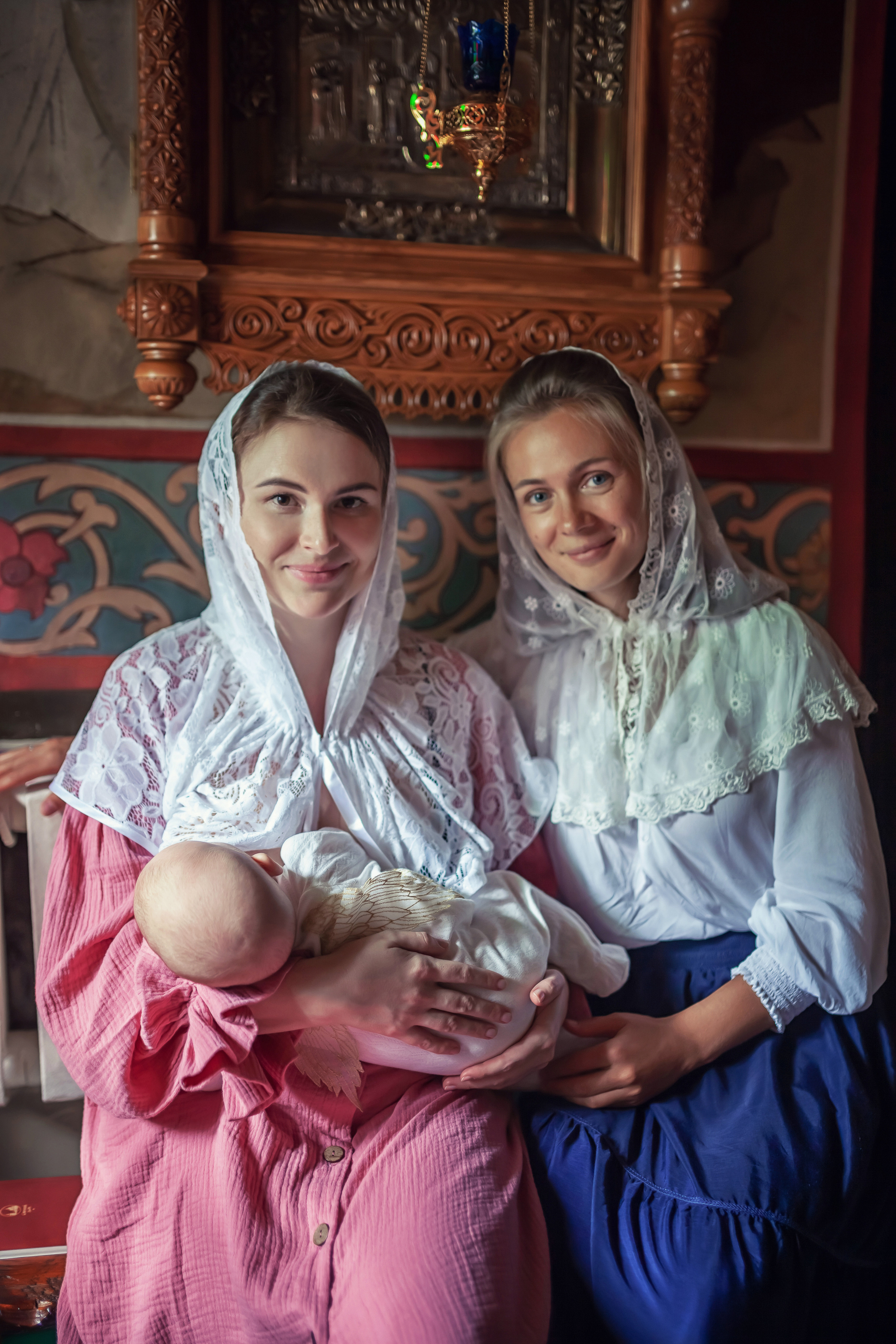 Крещение в храме Сергия Радонежского в Комягино 2020. Фотограф крещения и венчания Антонова Надежда г. Москва