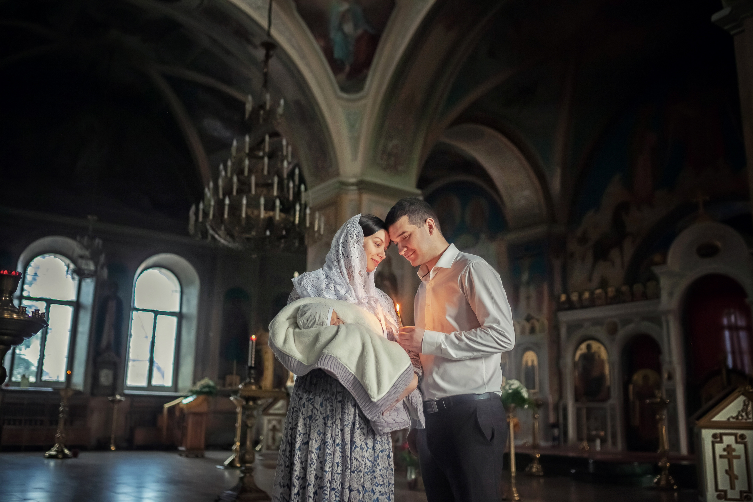 Крещение в храме Флора и Лавра в селе Ям 07.12.2019. Фотограф крещения и венчания Антонова Надежда г. Москва