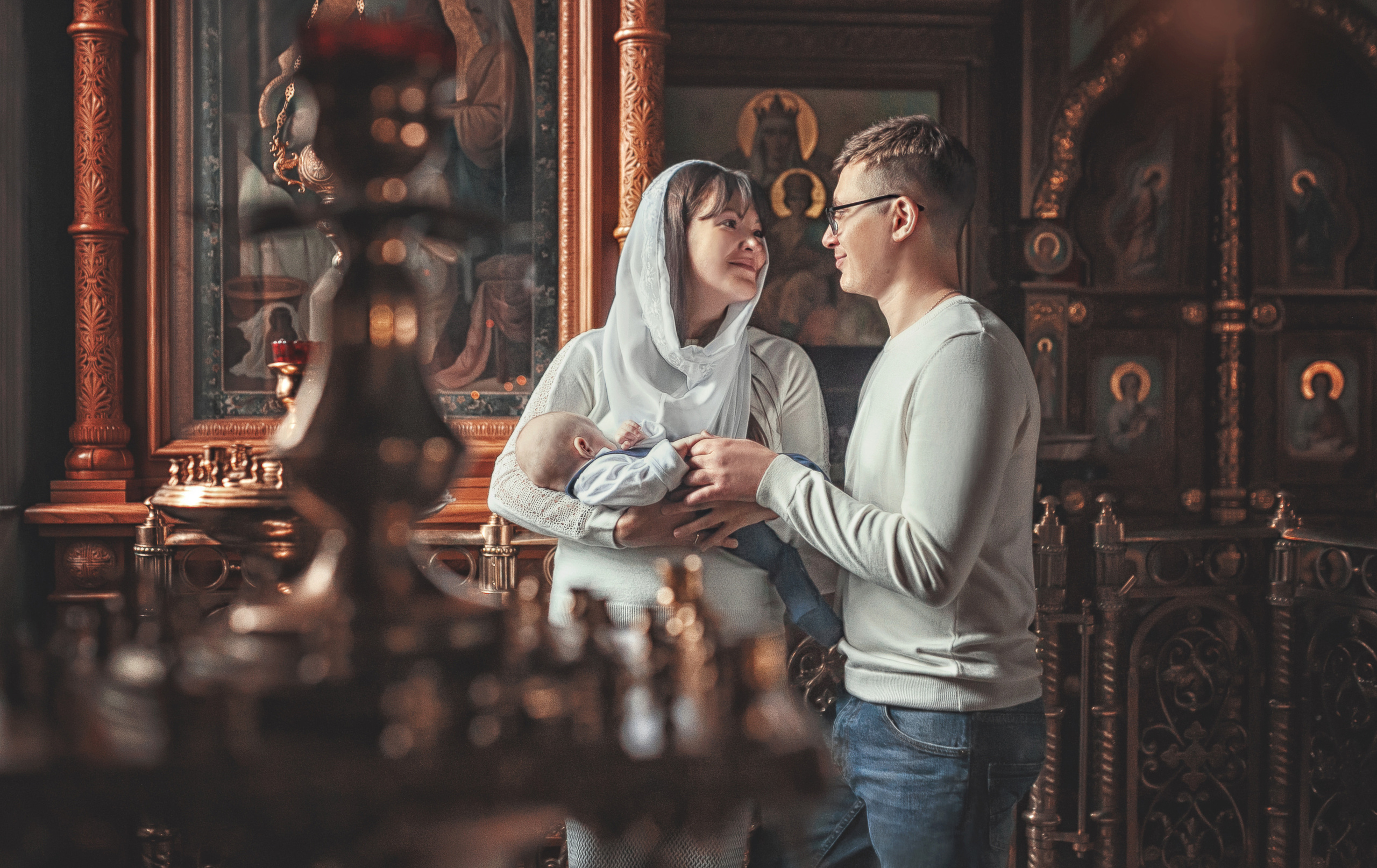 Крещение в храме Владимирской иконы Божьей Матери в Мытищах 1.10.2019. Фотограф крещения и венчания Антонова Надежда г. Москва
