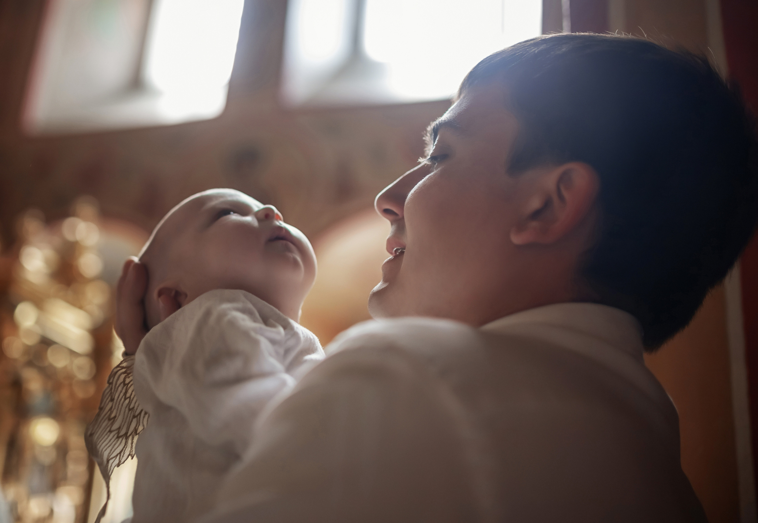 Крещение в храме Сергия Радонежского в Комягино 2020. Фотограф крещения и венчания Антонова Надежда г. Москва