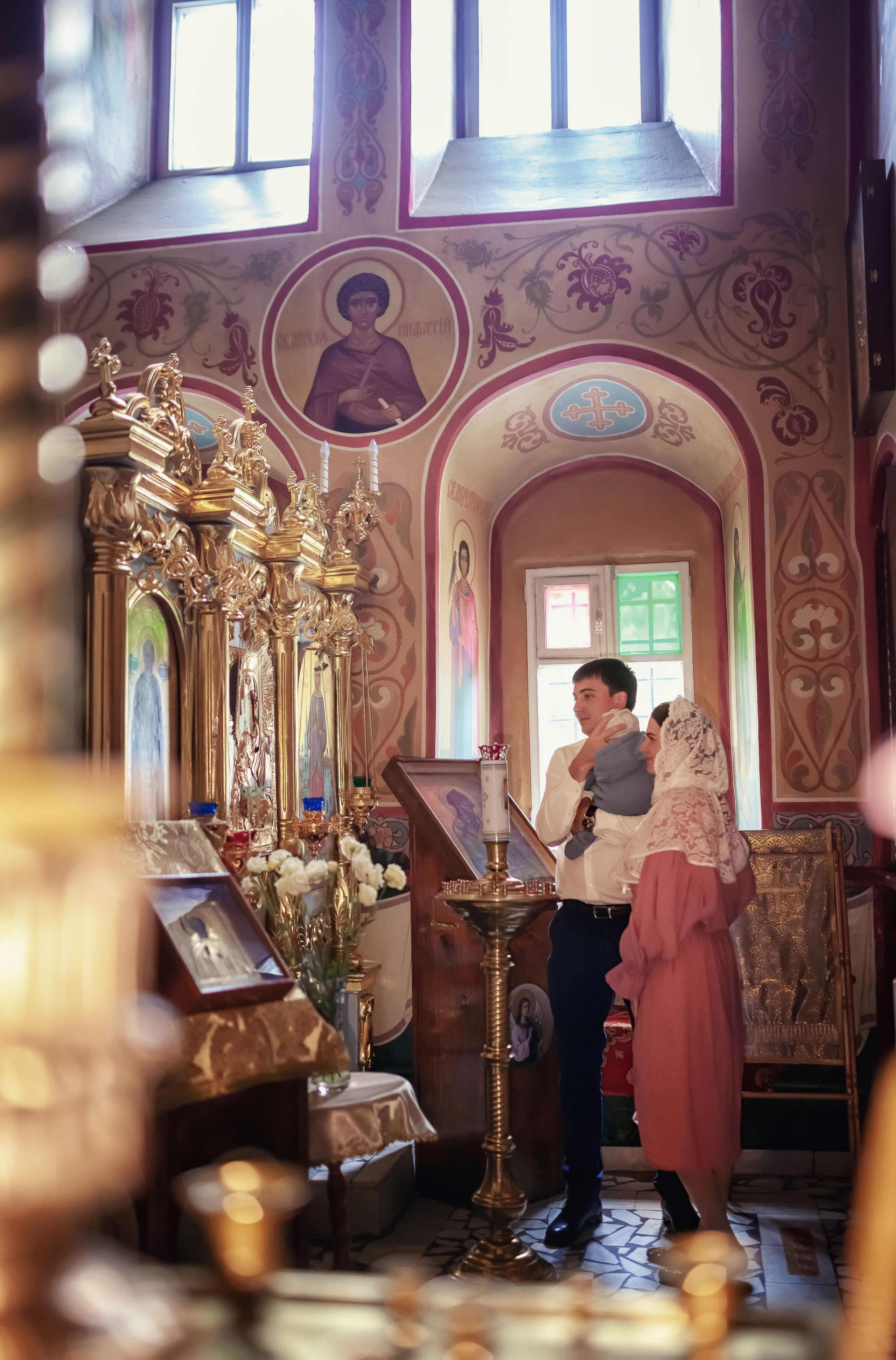 Крещение в храме Сергия Радонежского в Комягино 2020. Фотограф крещения и венчания Антонова Надежда г. Москва