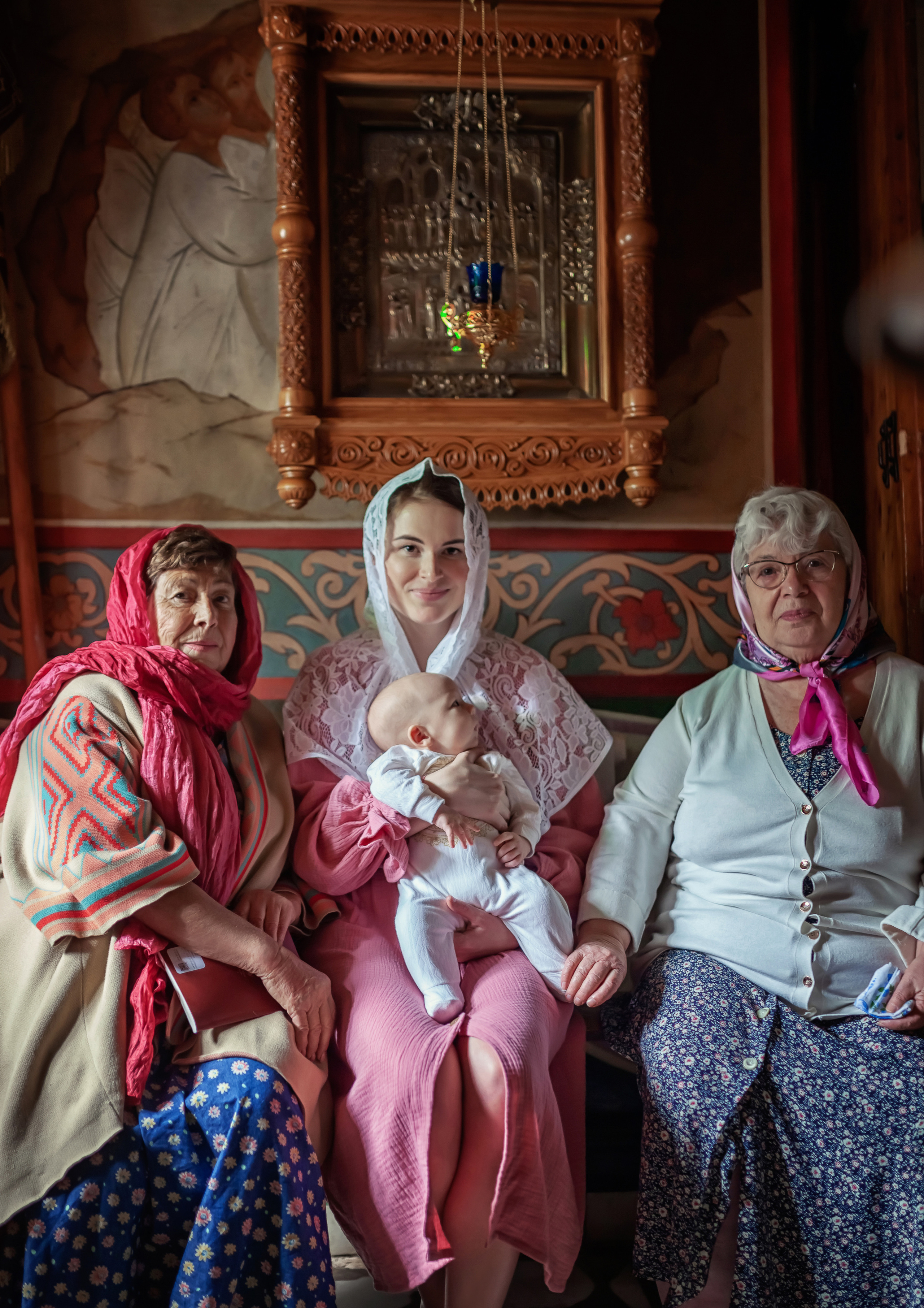 Крещение в храме Сергия Радонежского в Комягино 2020. Фотограф крещения и венчания Антонова Надежда г. Москва