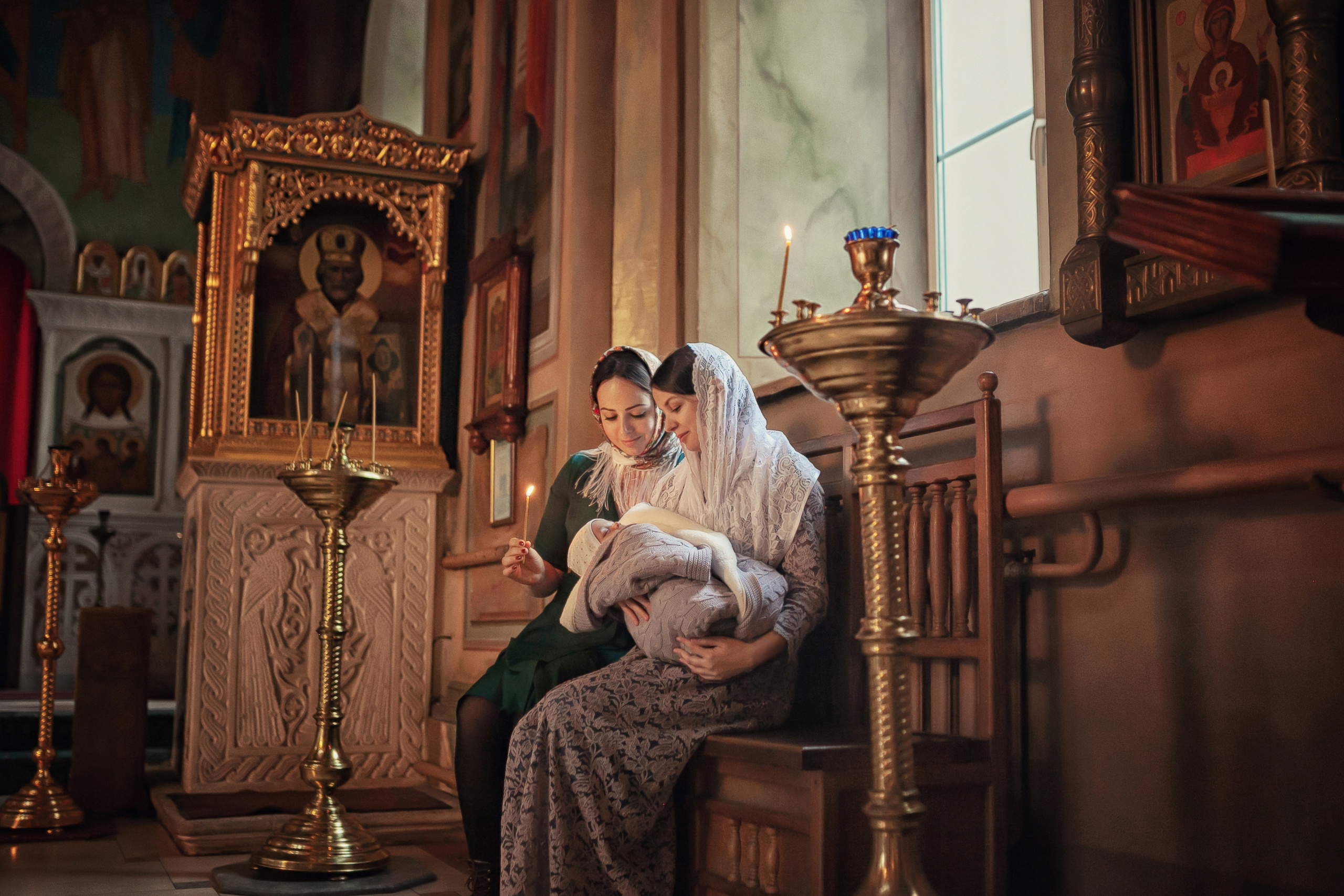 Крещение в храме Флора и Лавра в селе Ям 07.12.2019. Фотограф крещения и венчания Антонова Надежда г. Москва