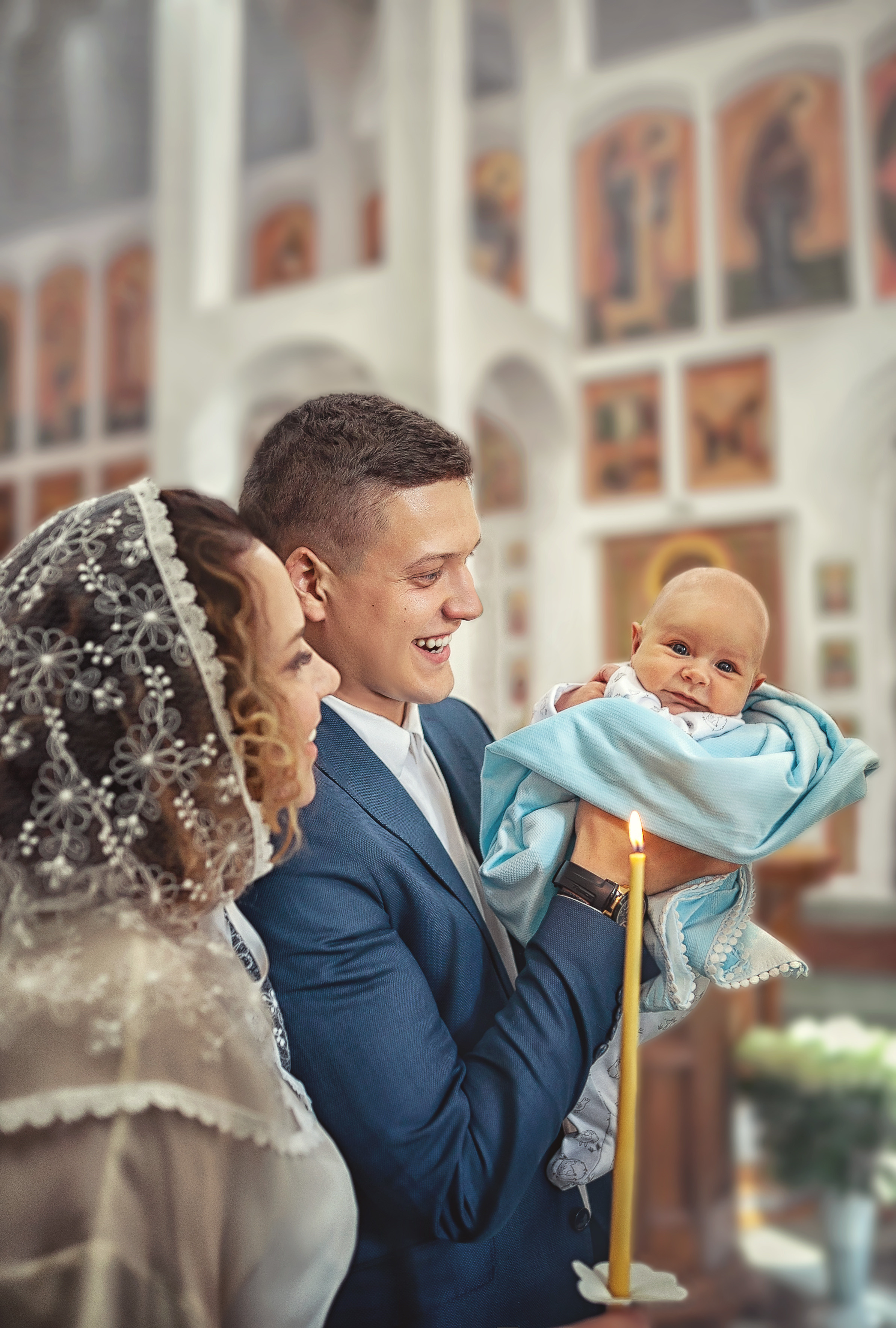 Крещение в храме Преподобного Сергия Радонежского на Ходынском поле 2019. Фотограф крещения и венчания Антонова Надежда г. Москва