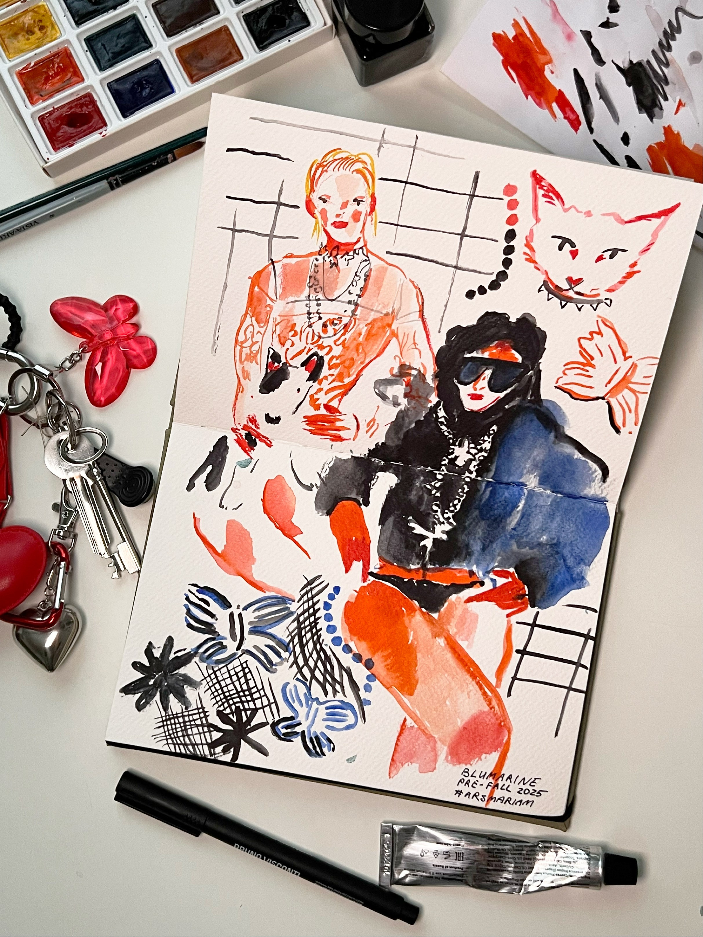 Blumarine Pre-Fall 2025 Collection. Фэшн иллюстратор из Москвы Власенко Мария