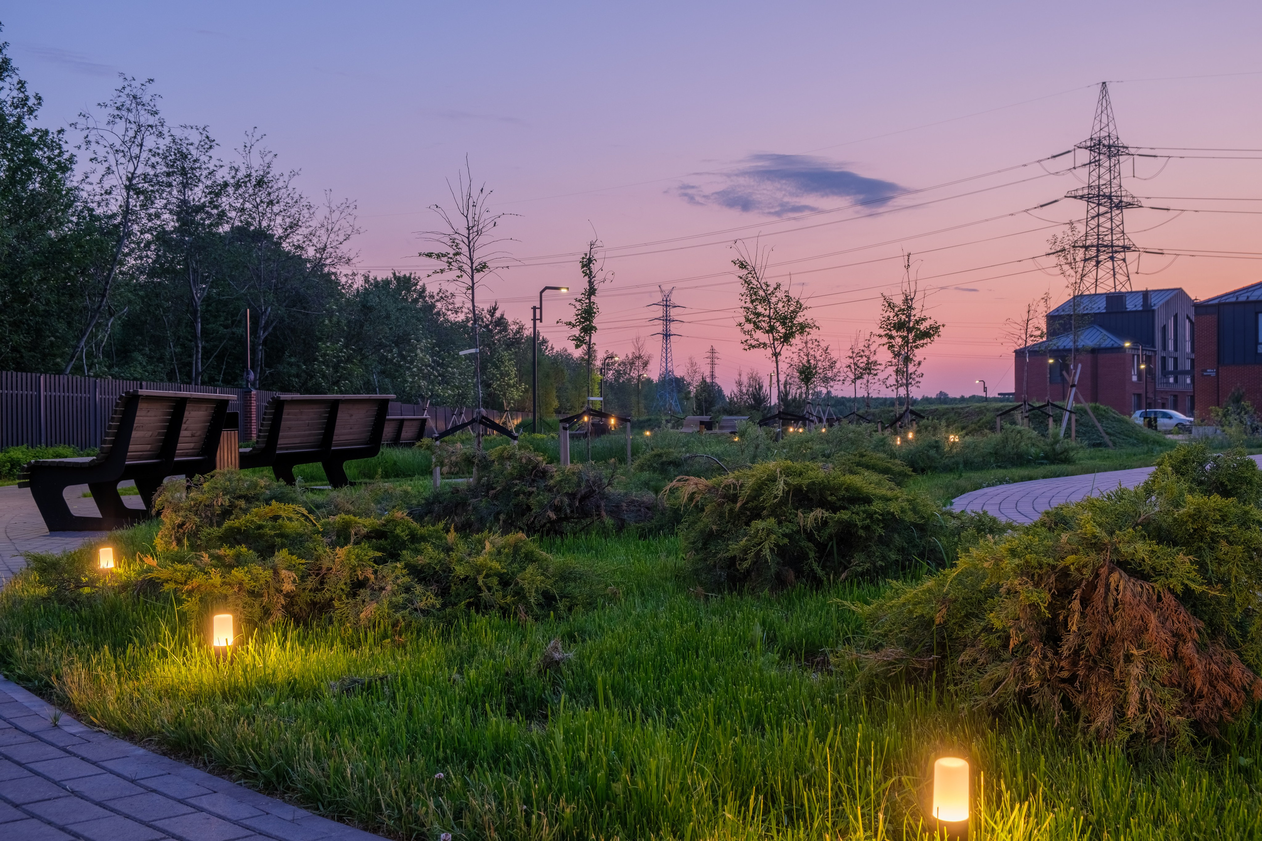 Архитектурная фотосъёмка коттеджного посёлка