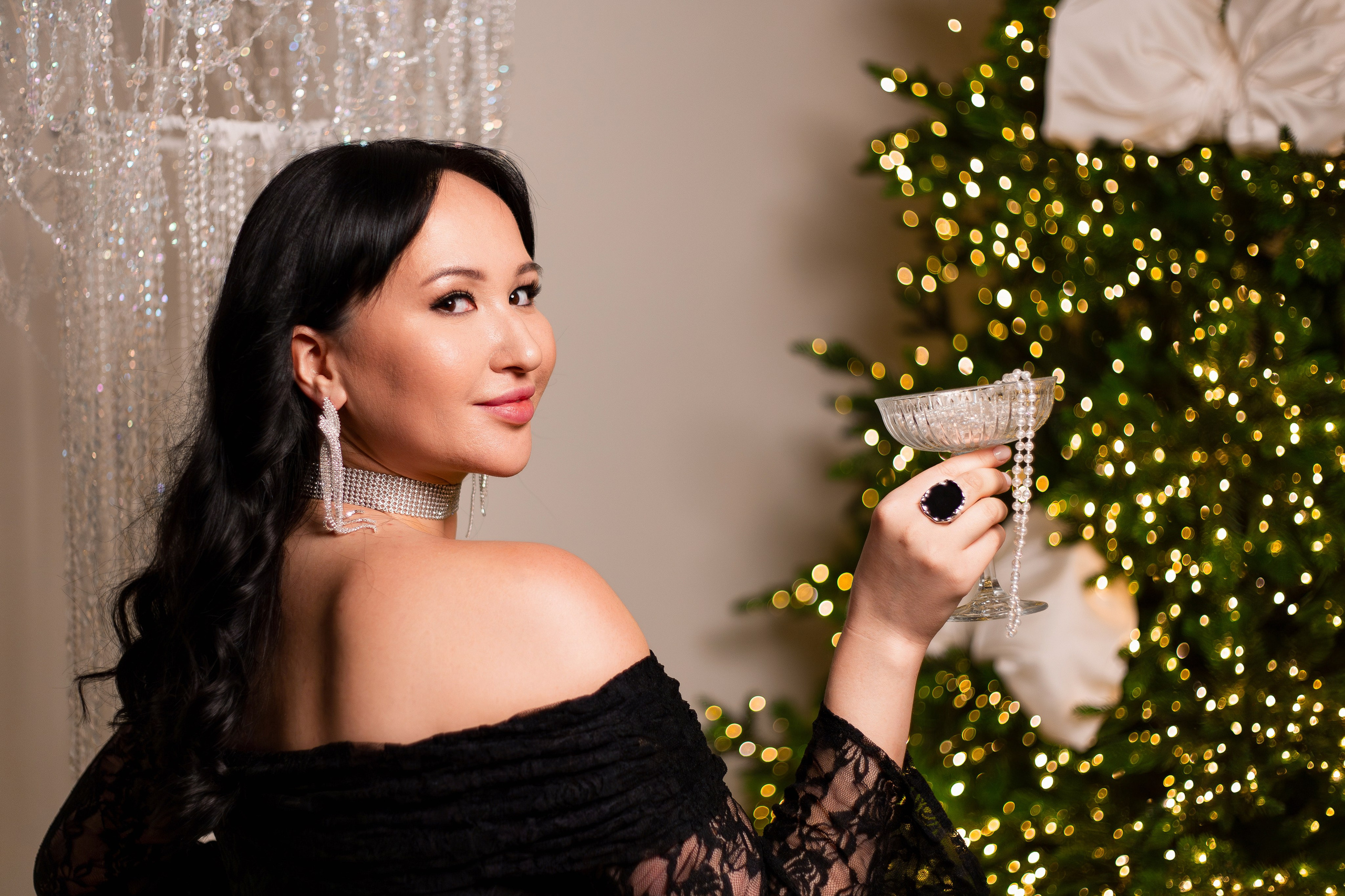 Новогодняя. «Lady in Black». Фотограф Москва / Балашиха