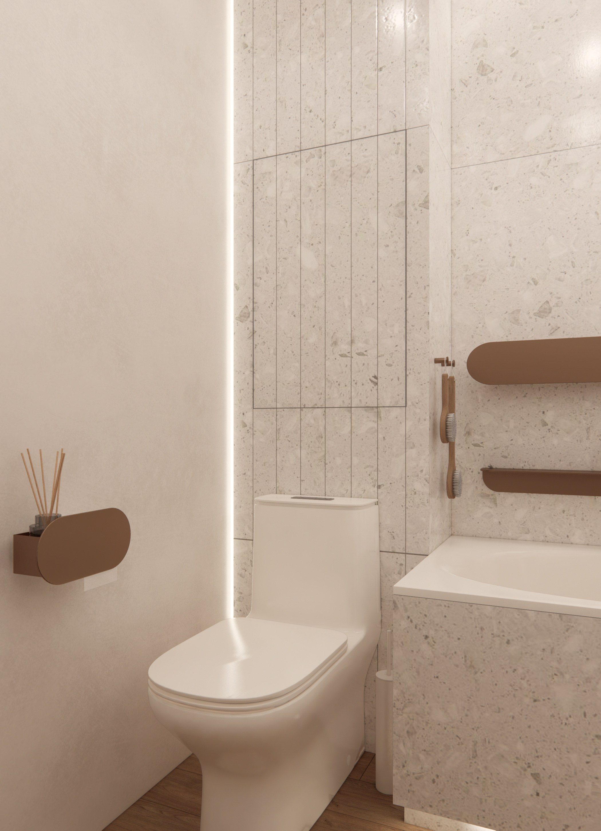 Bathroom Project. Интерьерная визуализация SketchUp+Enscape