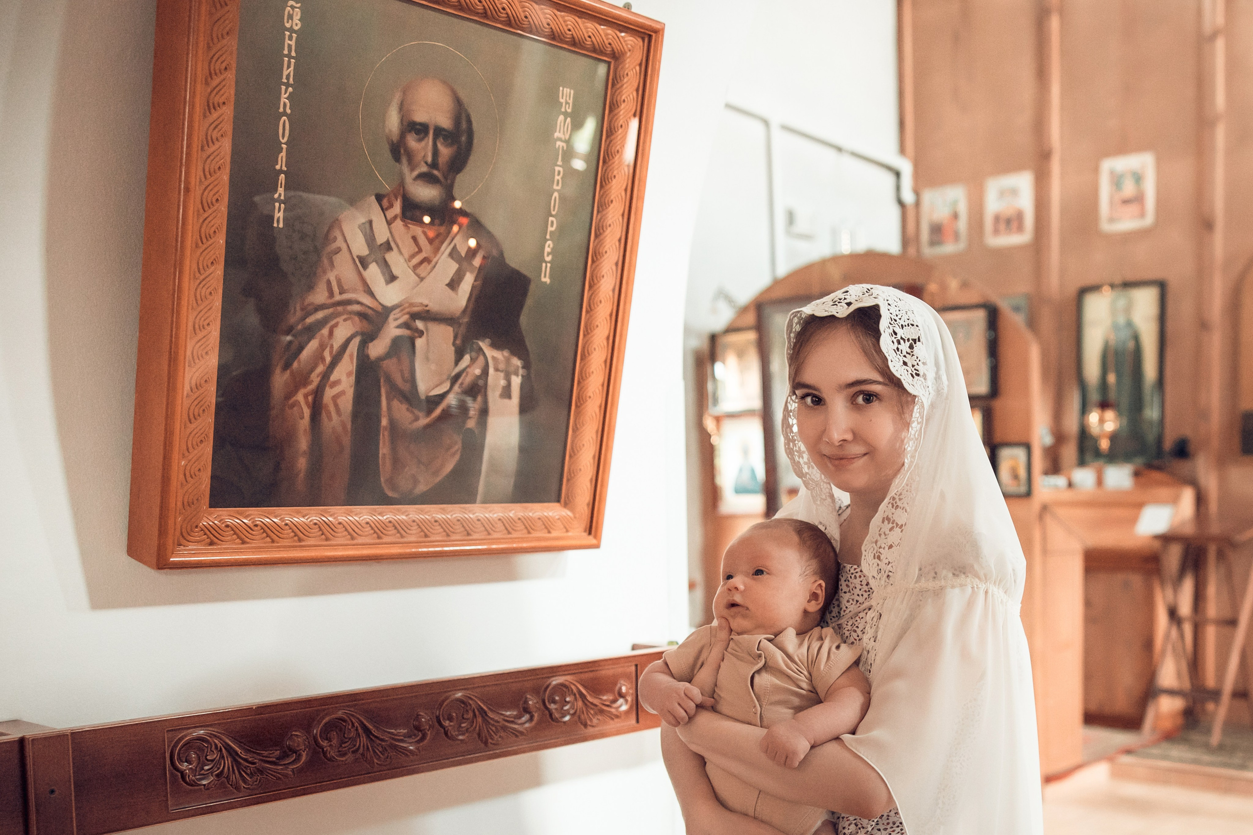 Таинство Крещения Анатолия. Церковь Троицы Живоначальной в Мурмино. Семейный фотограф в Рязани и Рязанской области