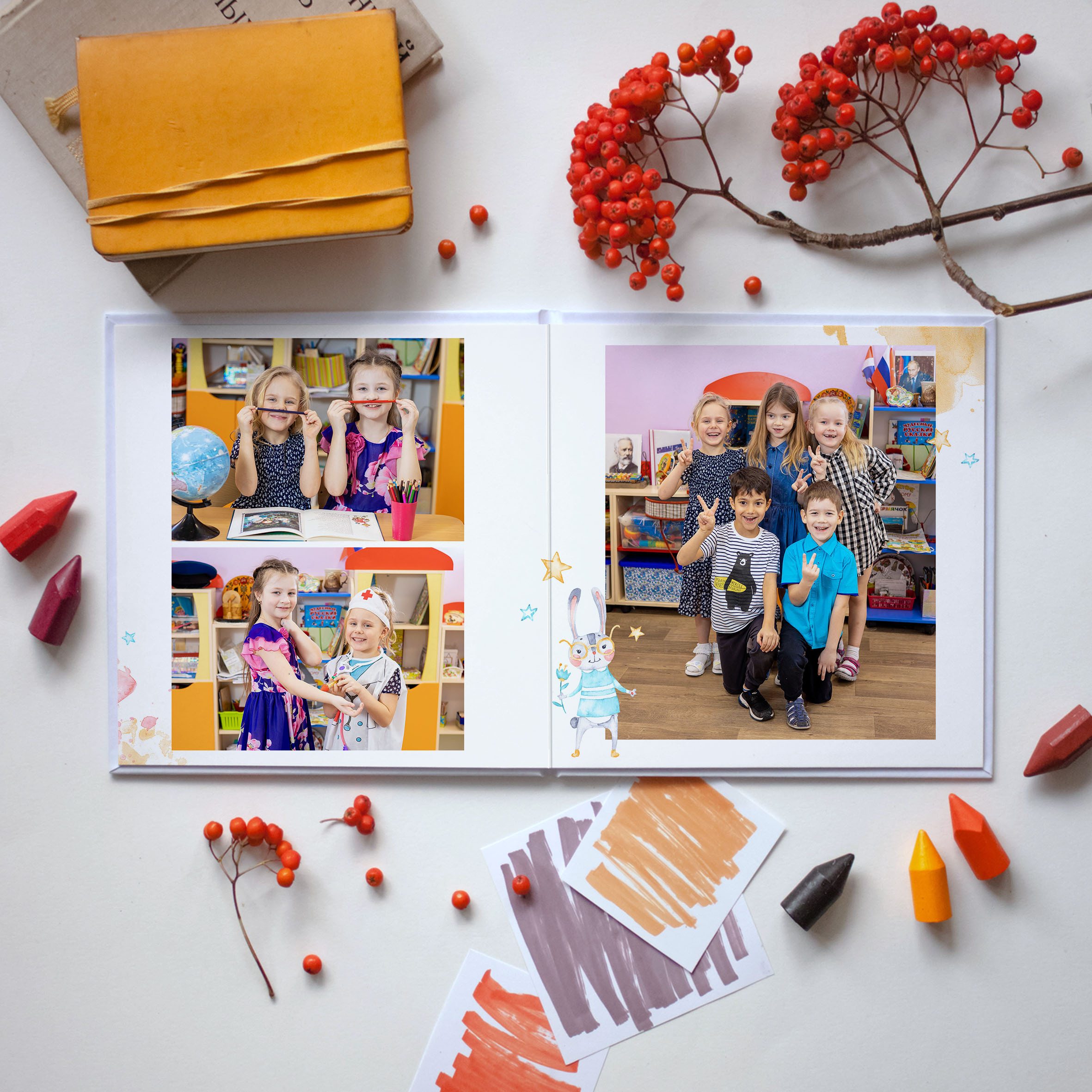 Фотокнига 3 разворота 20*20 см. Семейный фотограф в Перми Ольга Гилева. Выпускные альбомы