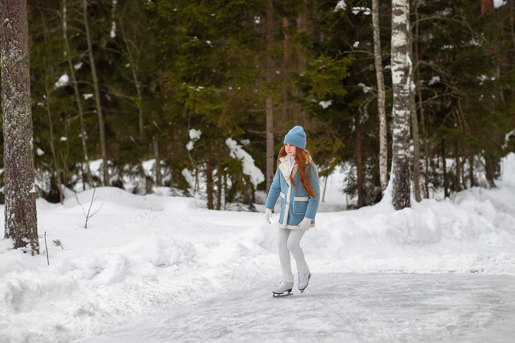 Лесной каток. Детский и семейный фотограф в Санкт-Петербурге Ольга Стырова