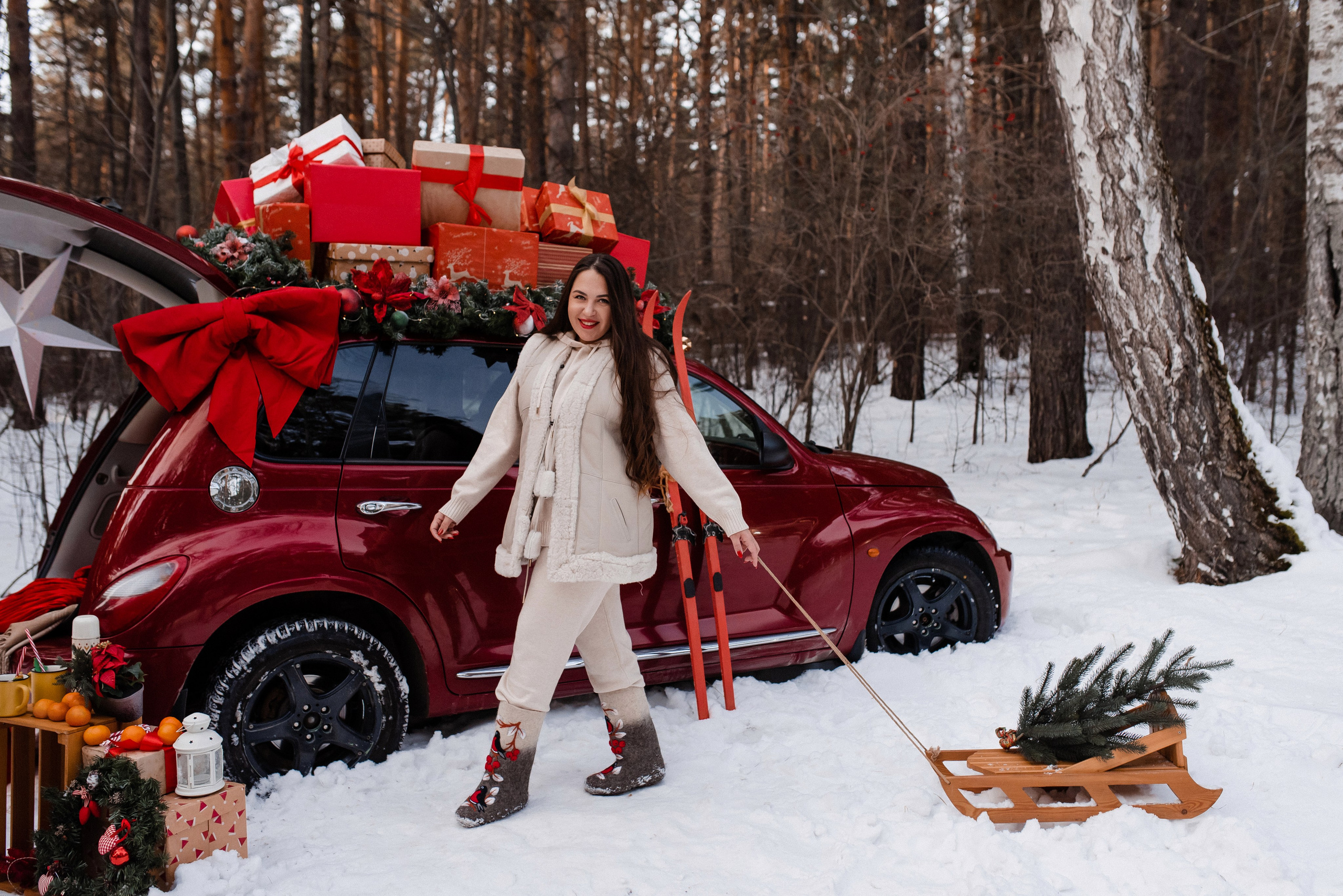 Рождественский фотодень Андрей&Александра&Ева&Станислав. Фотограф в Новосибирске Анастасия Курто