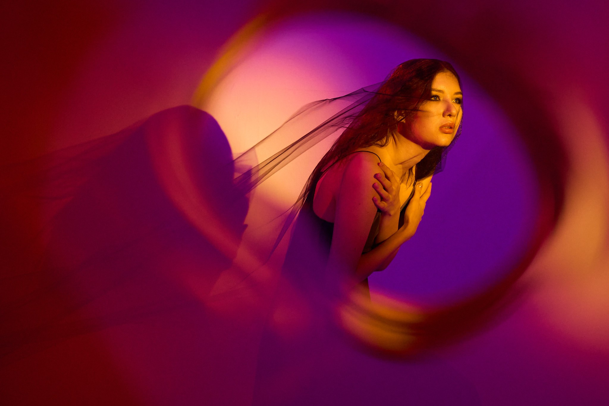 Съемка с цветным светом. Фотограф, Римма Невинская