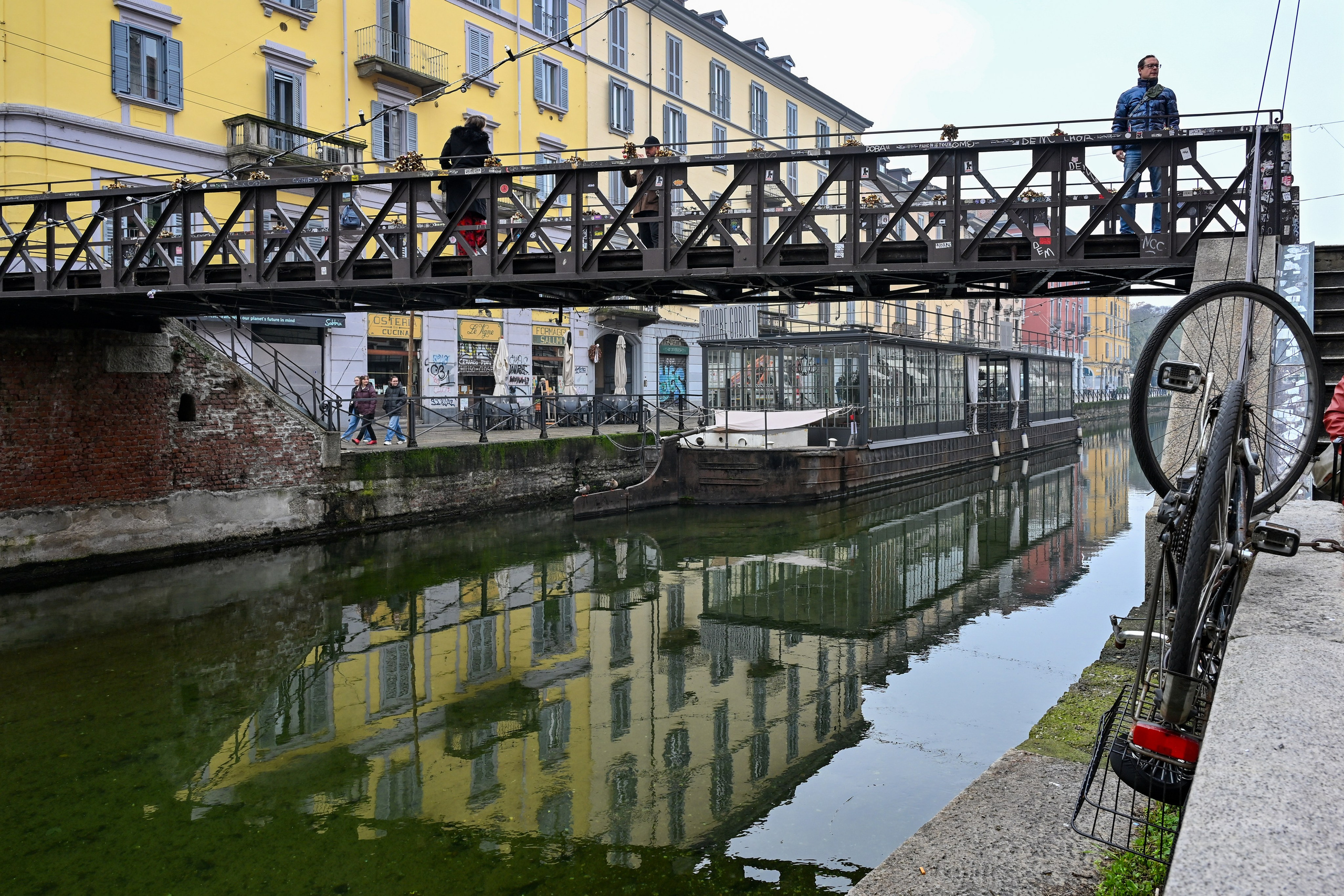 Milano: Navigli, City, Trams. Фотограф Минск