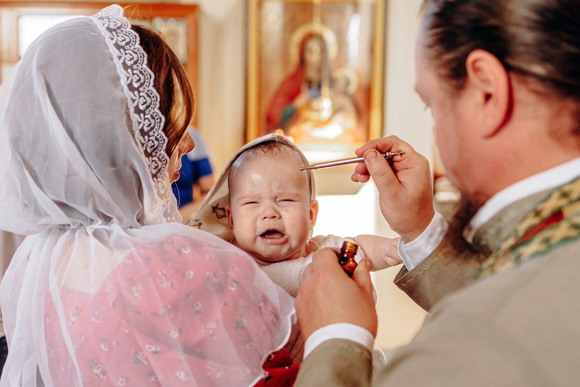 Крещение Вероники и Марии в Соловцовке. Семейный фотограф в Пензе Мария Левина