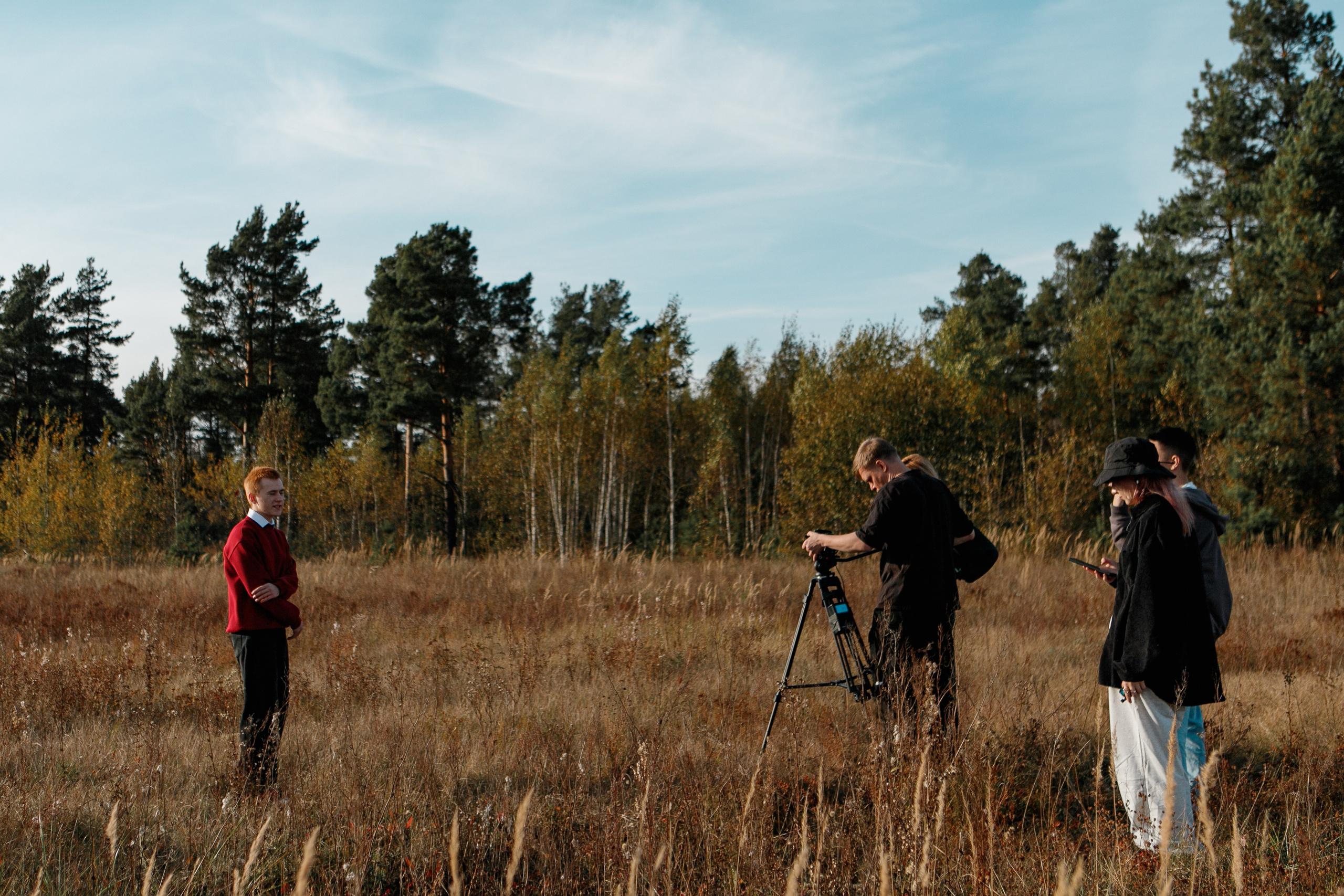 Backstage. Съемка клипа в поле. Фотограф Анастасия Кулешова