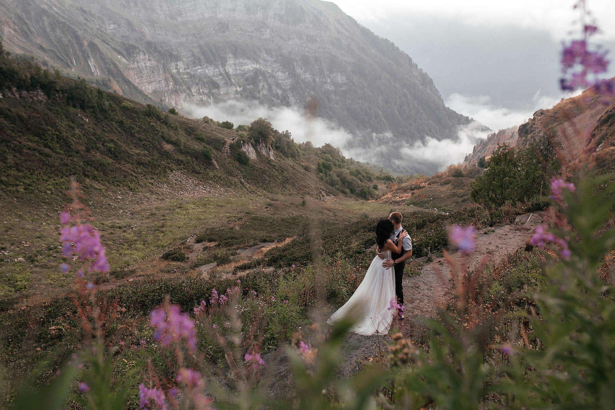 красивая фотосессия в горах сочи