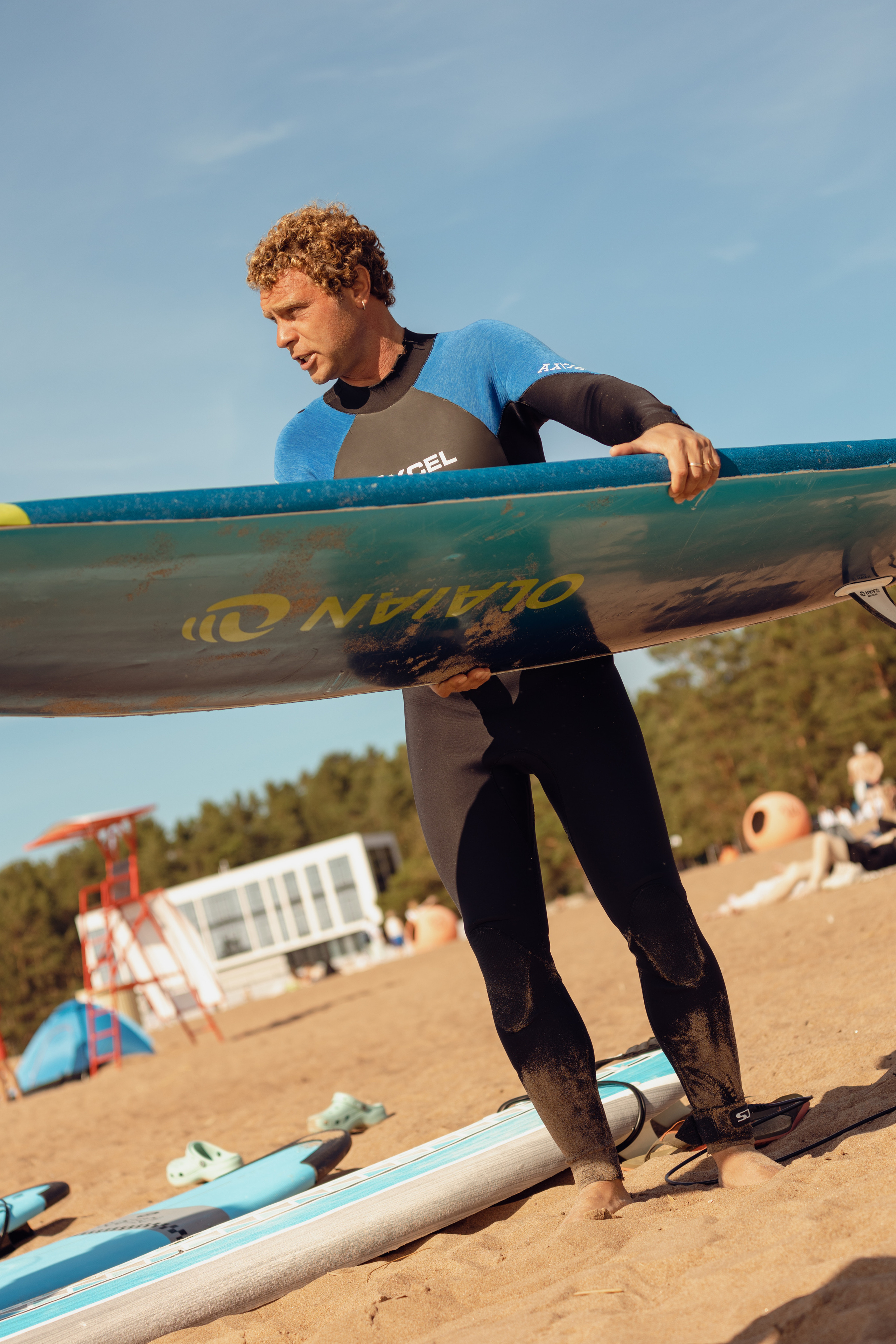 Урок по серфингу в Солнечном. Фотограф в Санкт-Петербурге