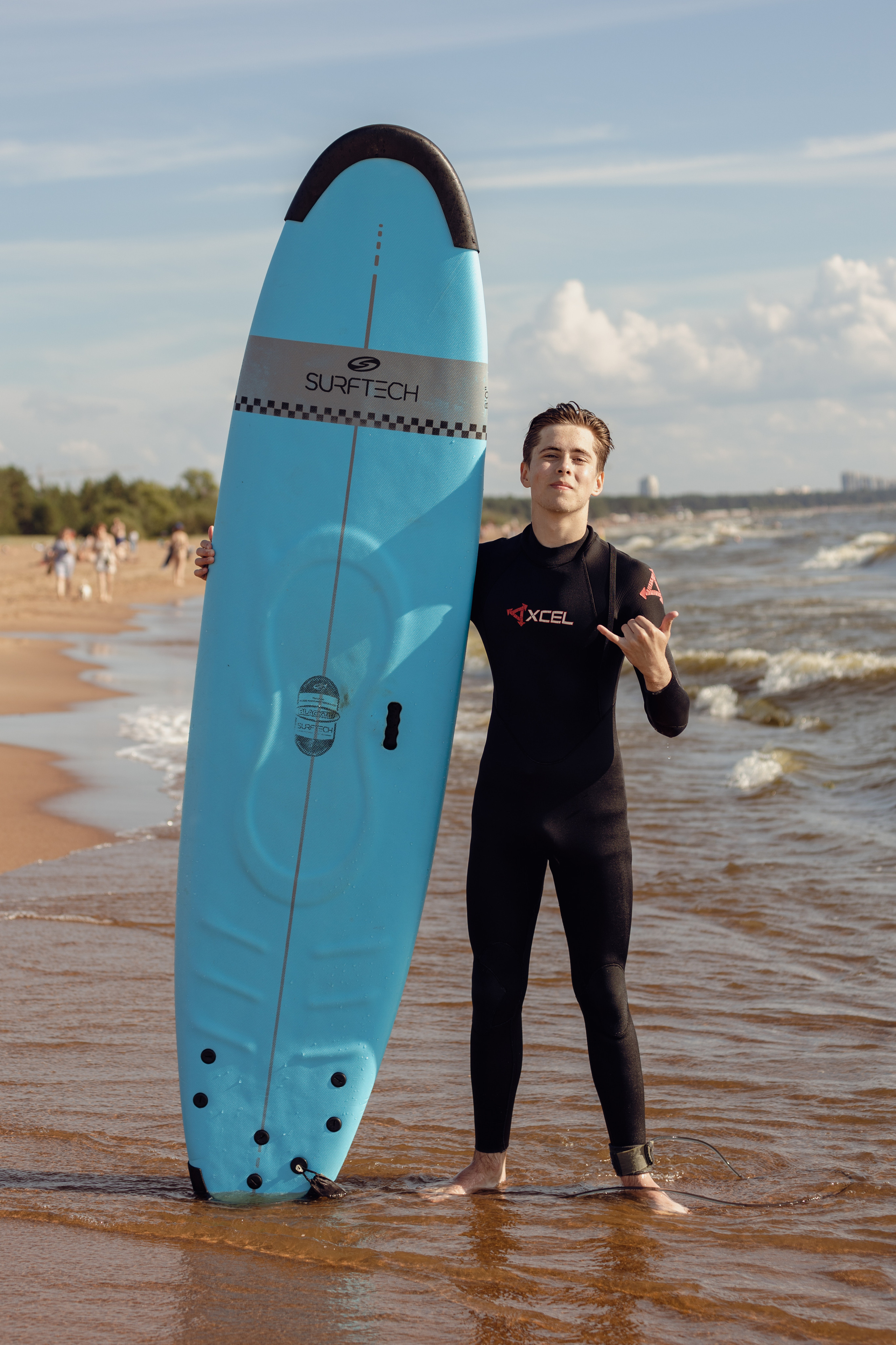 Урок по серфингу в Солнечном. Фотограф в Санкт-Петербурге