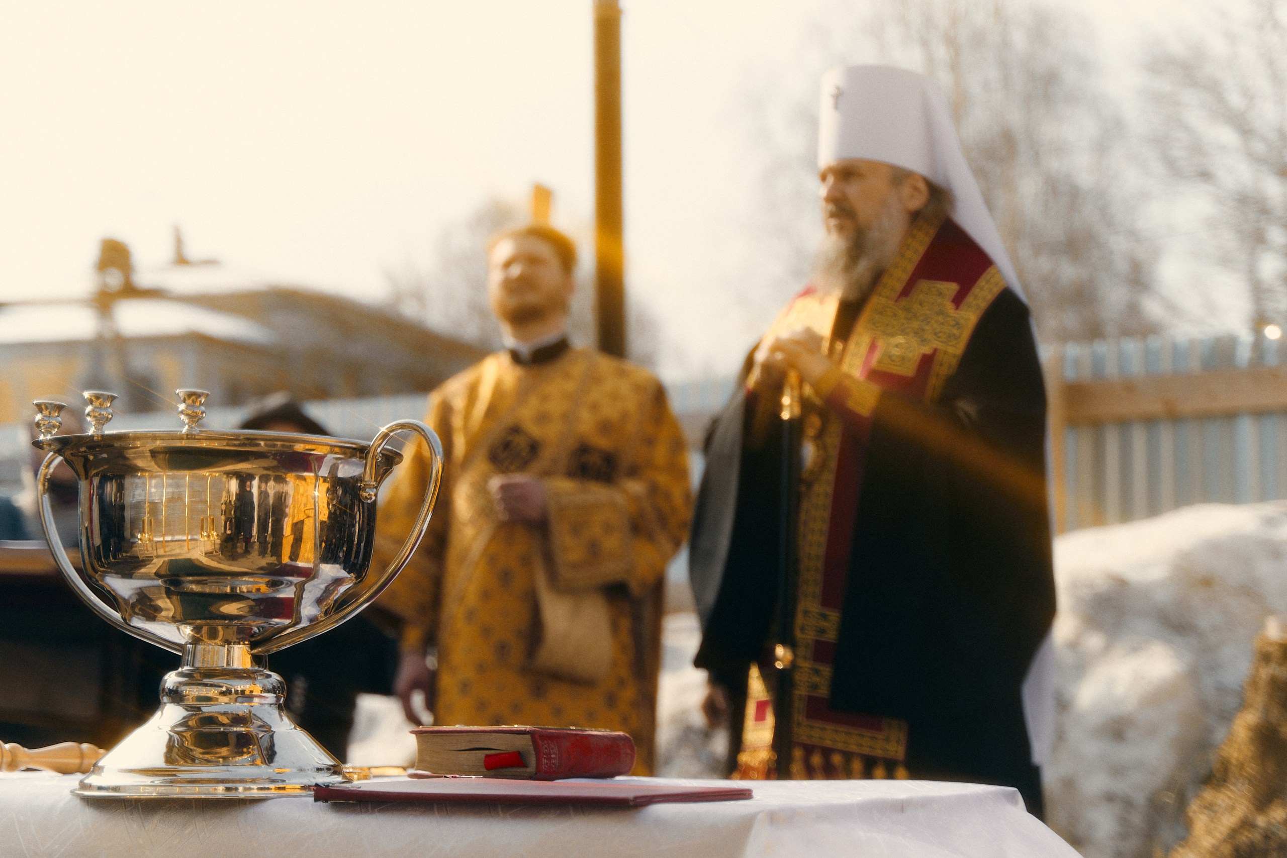 Освящены четыре накупольных креста для Георгиевской церкви в Торжке