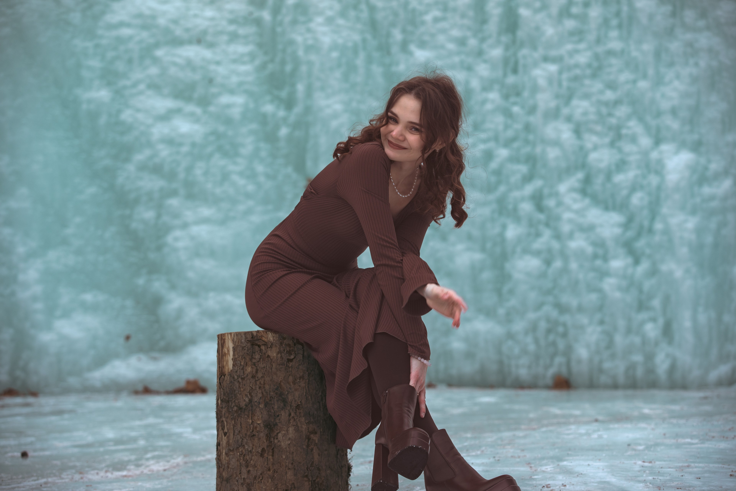 Фотосессии — Замерзшие водопады 2024 — Кравцовские водопады. Твой ламповый фотограф