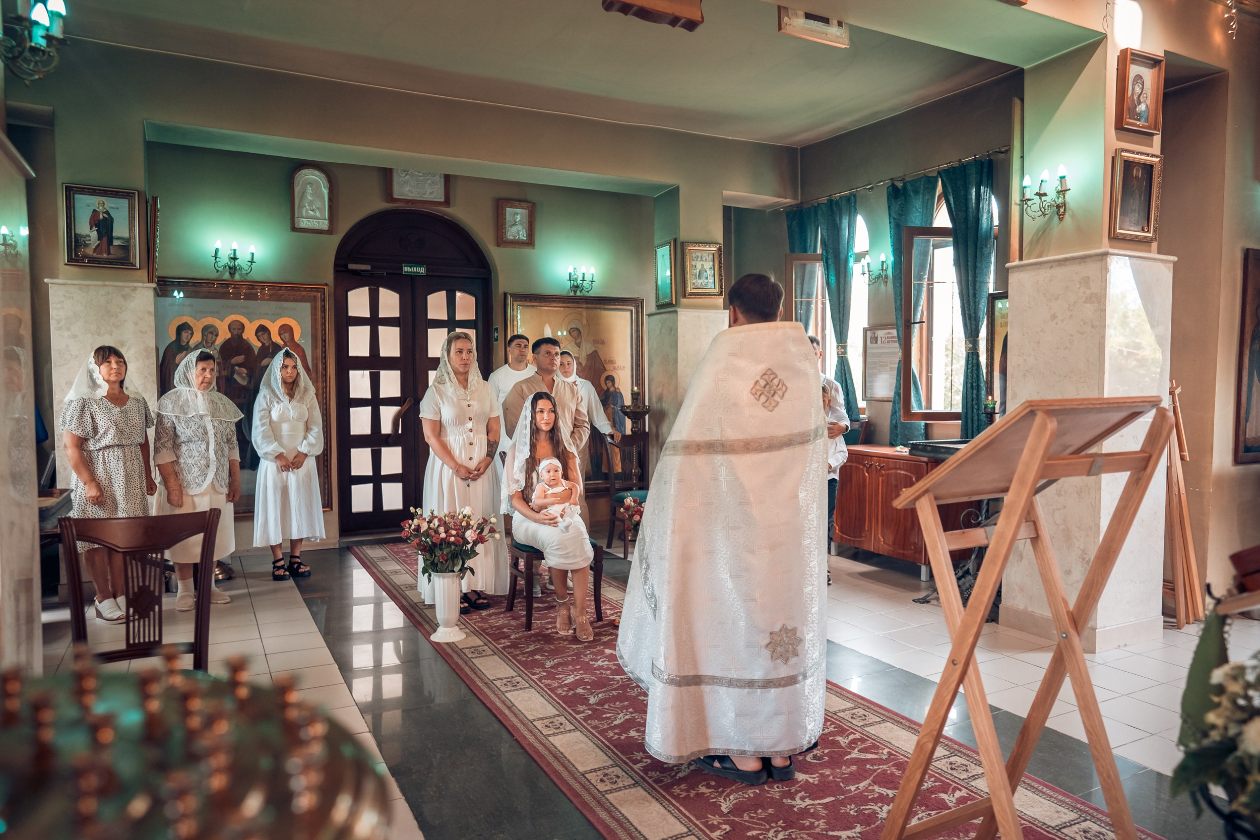 Крещение в храме Прп.Сергия Радонежского с. Орлиное. Церковный фотограф Севастополь
