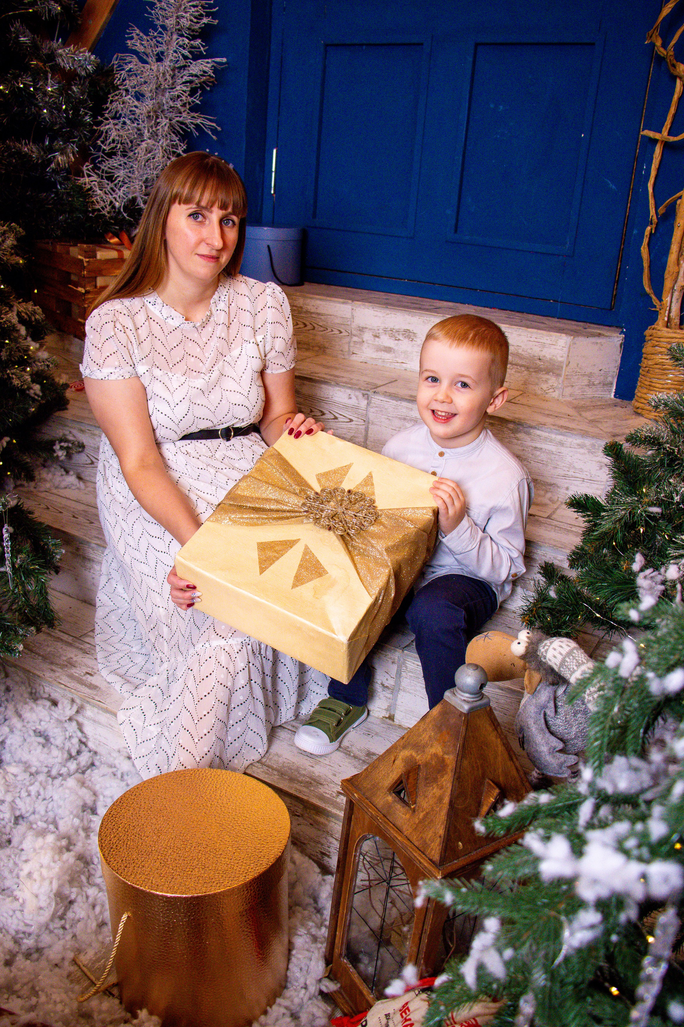 Новогодняя съёмка мама+сын. Фотограф Татьяна Матрос