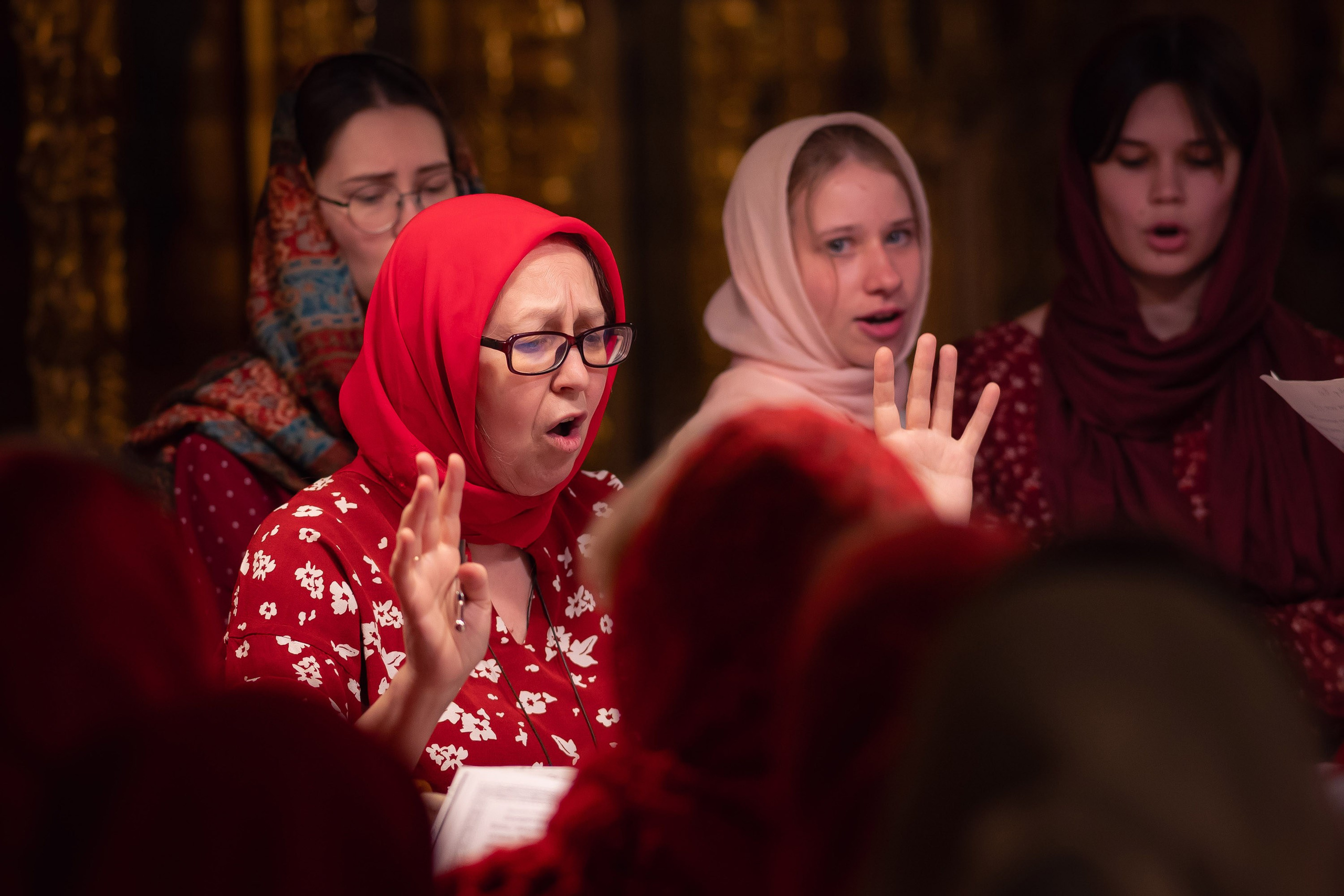 Богородский храм. Пасха. Полунощница, Божественная литургия. Антон и Татьяна Денисенко — В храме
