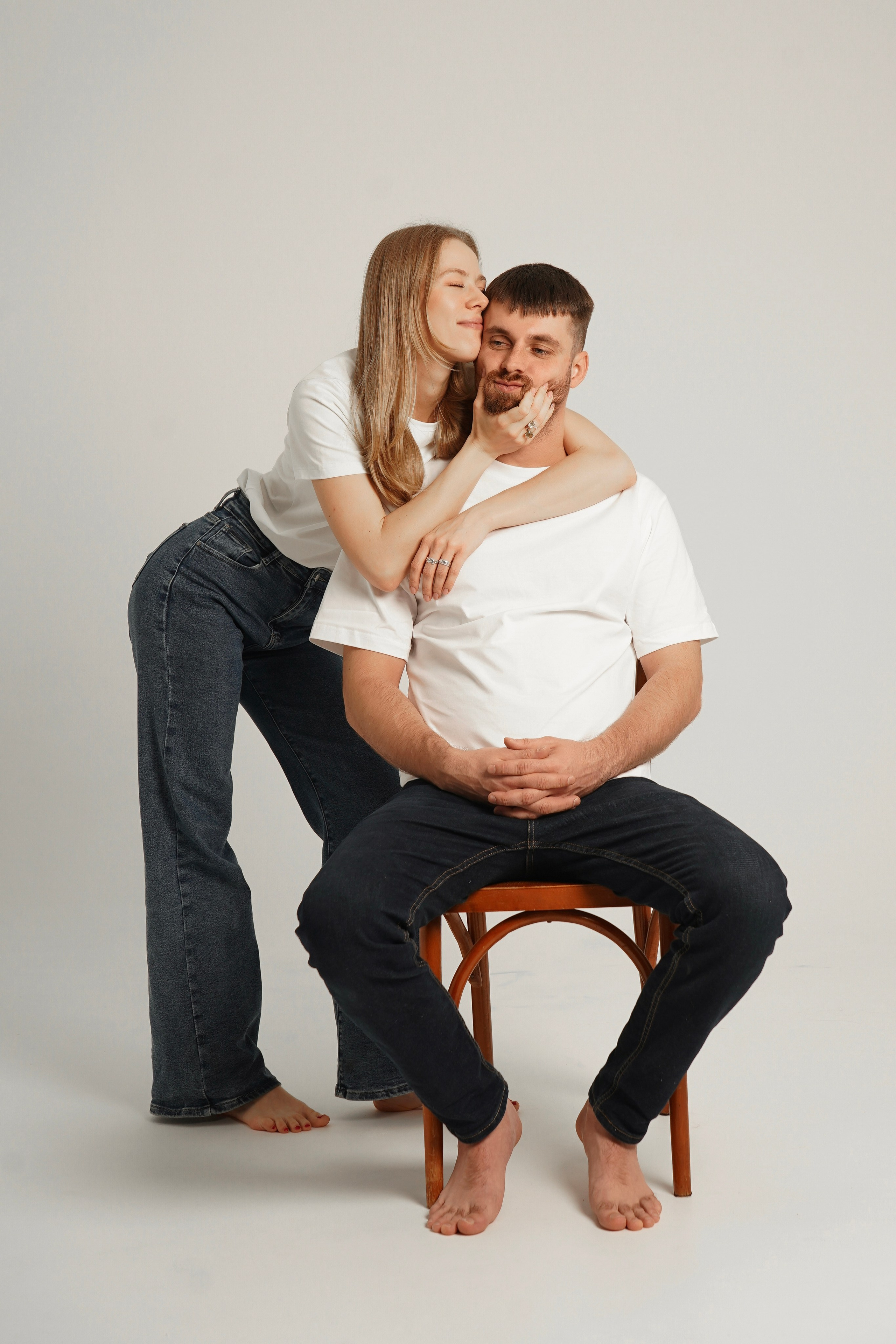 Съемка на циклораме. Юлия и Иван. Анна, фотограф Москва, Зеленоград