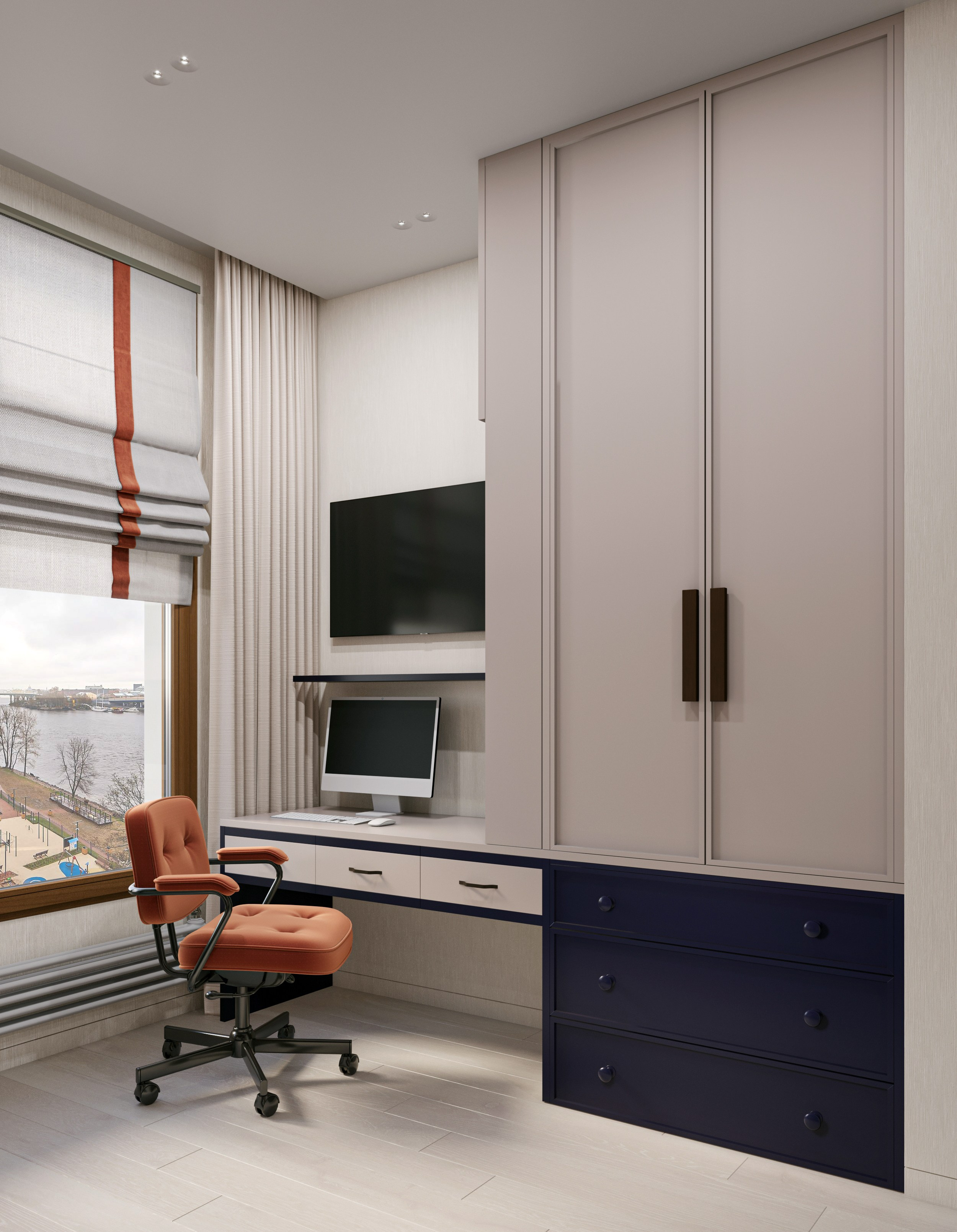 Neva House. 3D visualization of exteriors and interiors