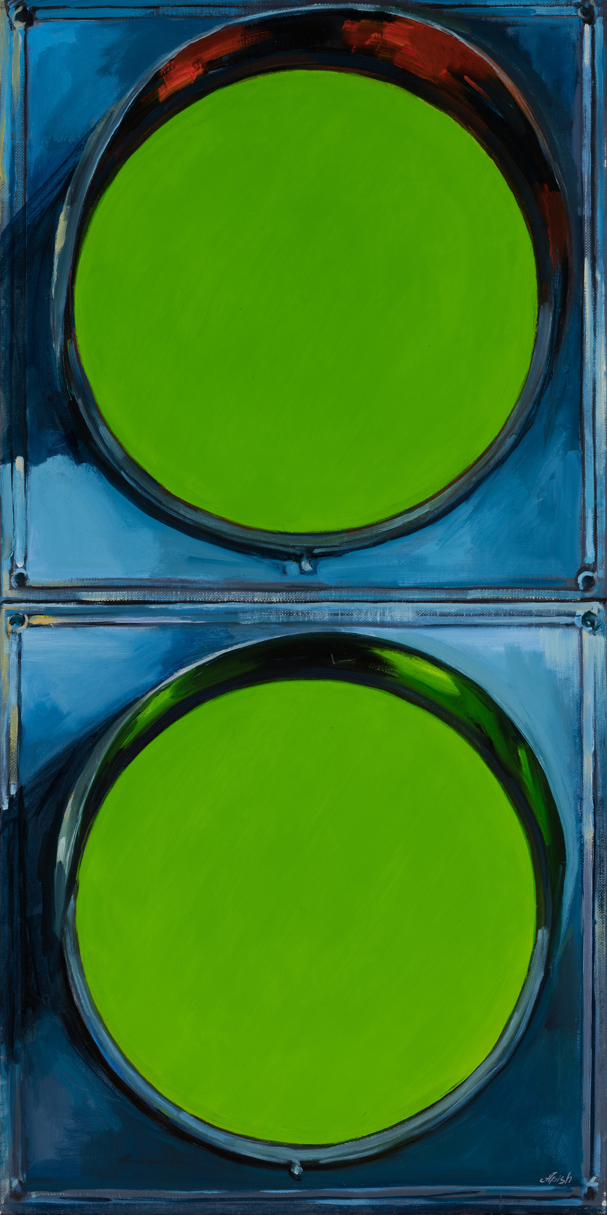 «Экзистенциальный выбор» - художник Алексей Апиш (холст, масло, 100x50 см, 2025)