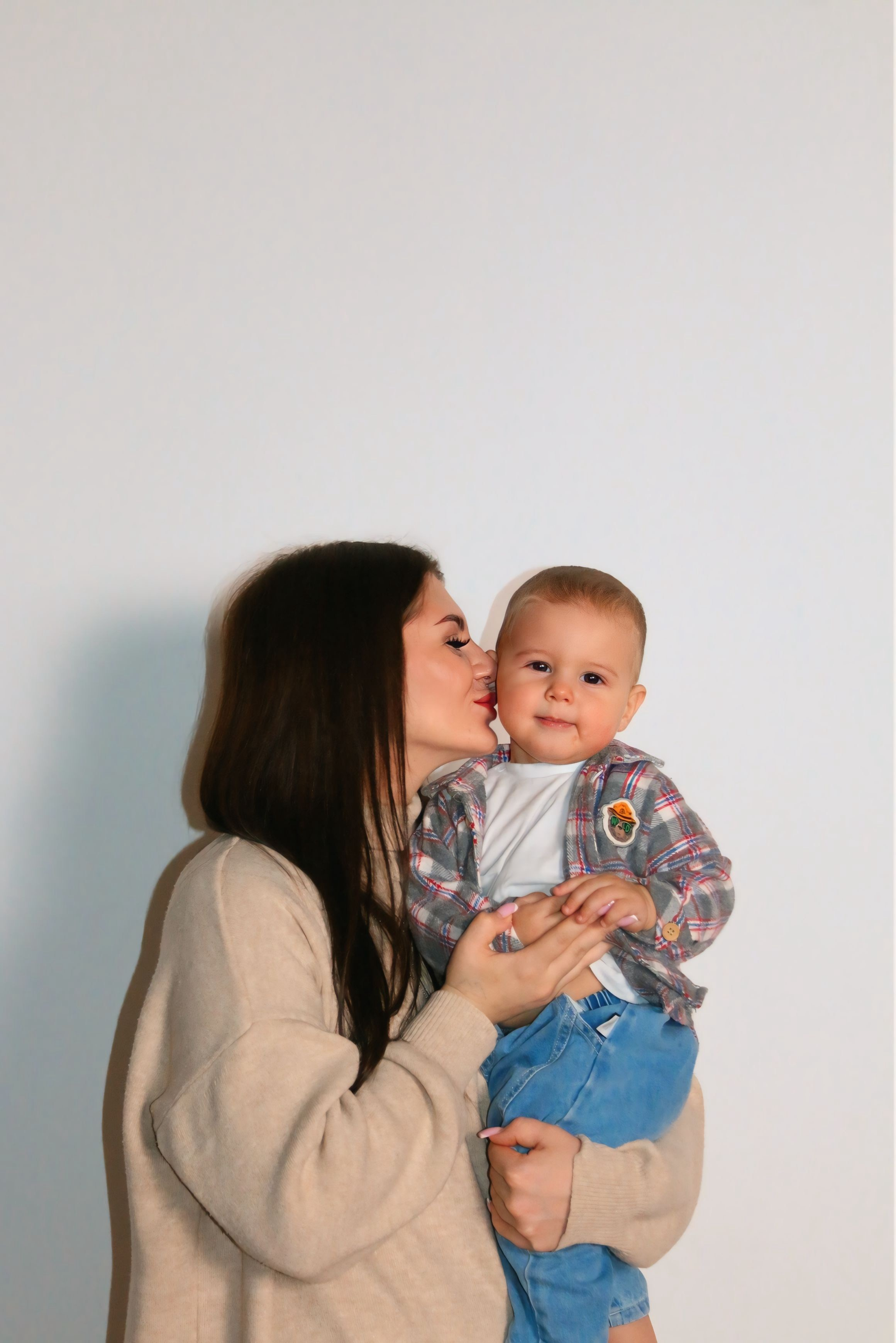 Новогодняя фотосессия мамы с сыном