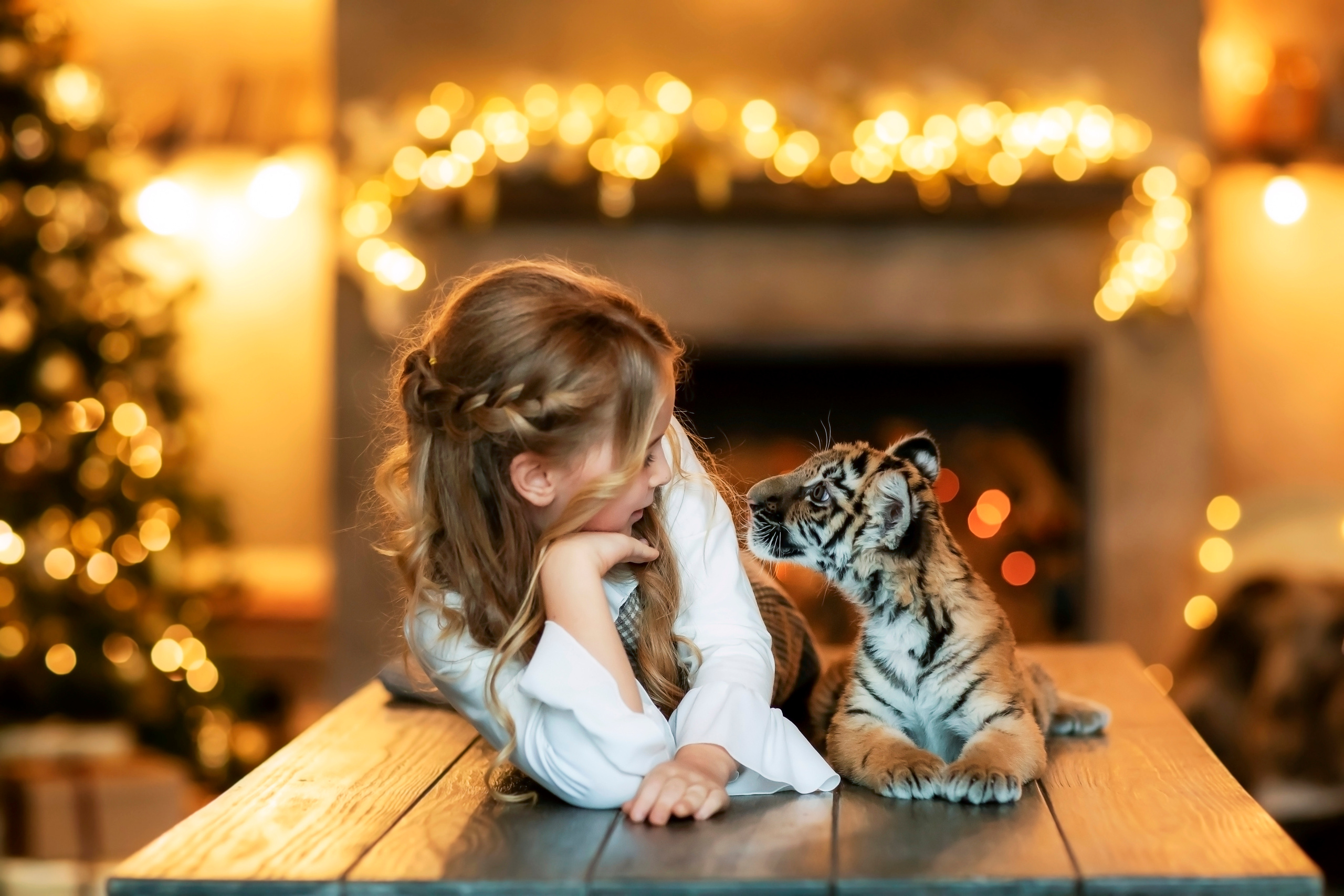 Алиса и тигренок. Семейный и детский фотограф в Москве и по всей России Храпова Юлия