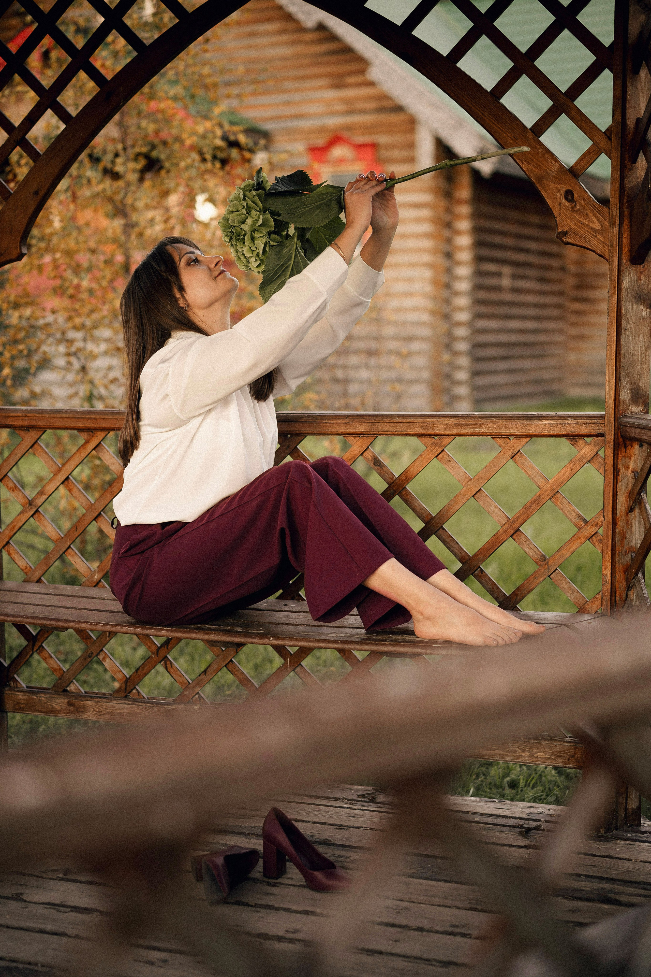 Натали с гортензией. Портретный, семейный и свадебный фотограф в Нарьян-Маре