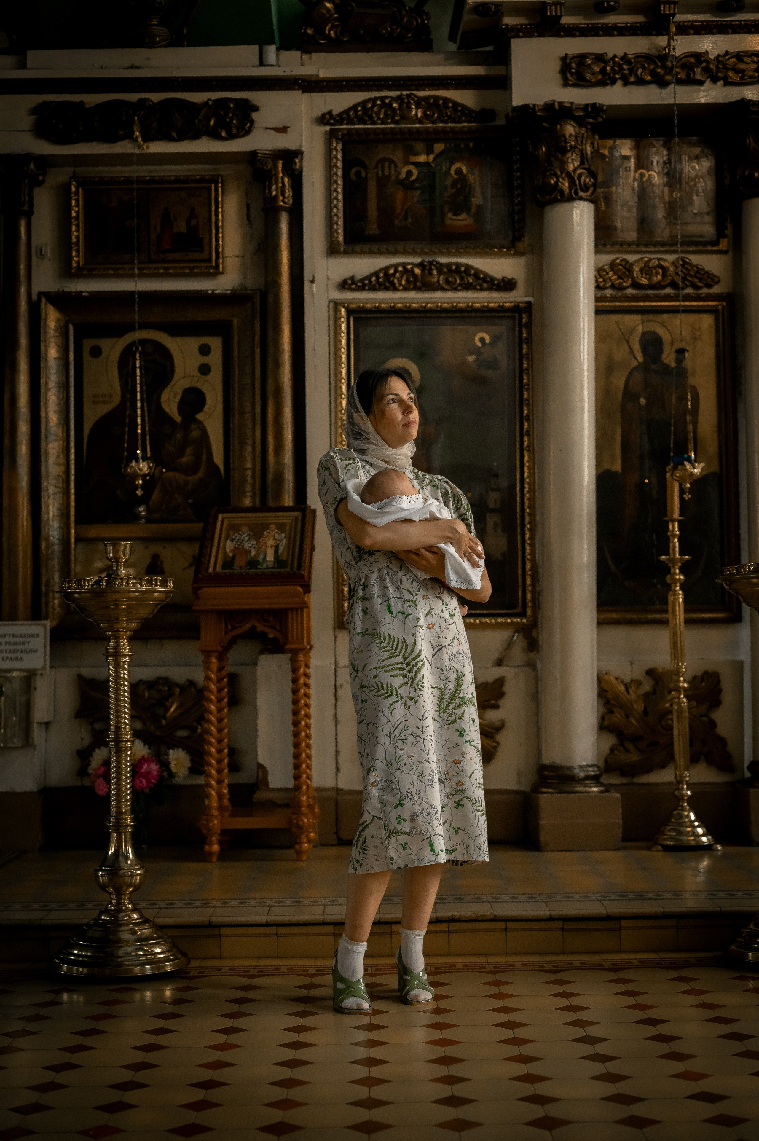 Таинство крещения. Фотограф новорождённых, семейный, школьный в городе Калуге Евгения