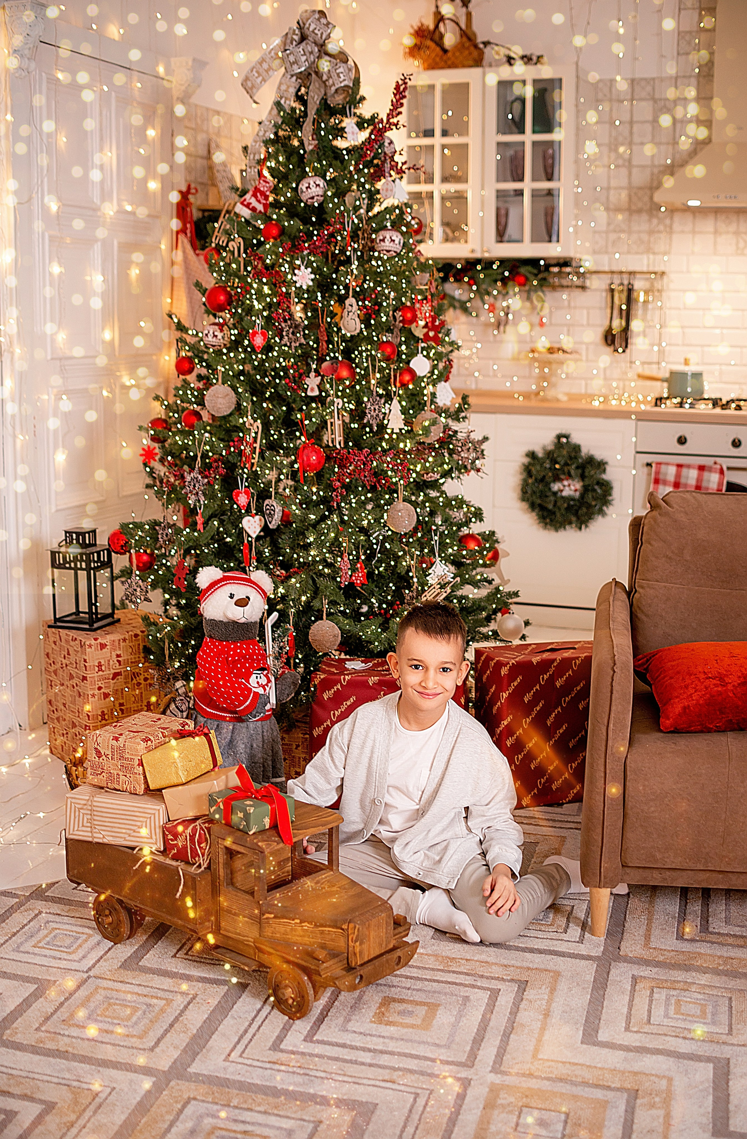 Новогодняя семейная фотосессия в Краснодаре 2023-2024. Фотограф новорожденных Краснодар Малышенко Надежда