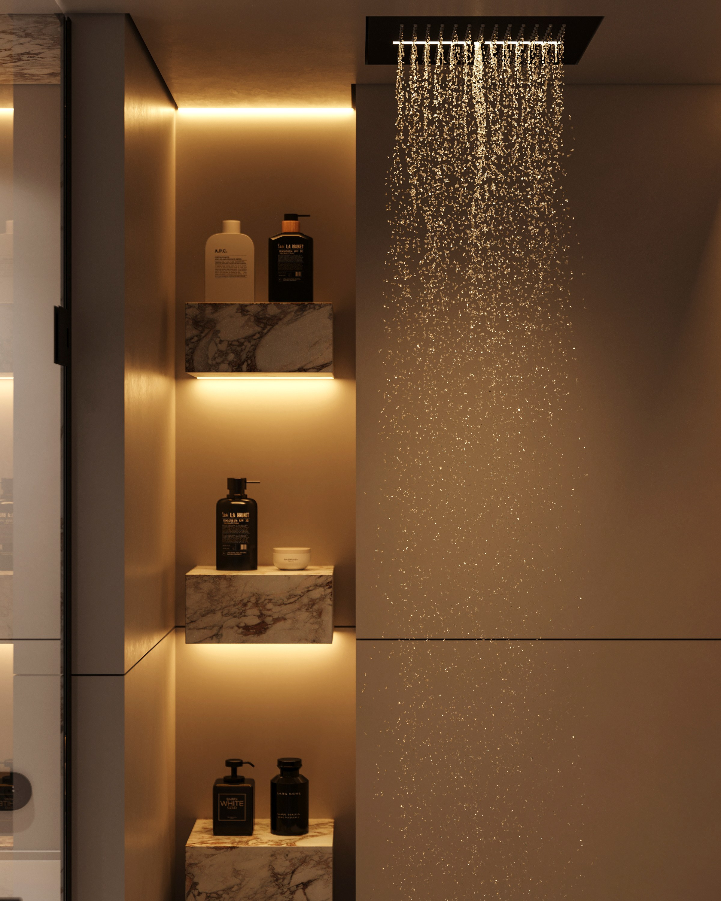 GOLD MARBLE | DESIGNER ANNE KIREEVA. Interior Visualization by Valerie Stetyukevich