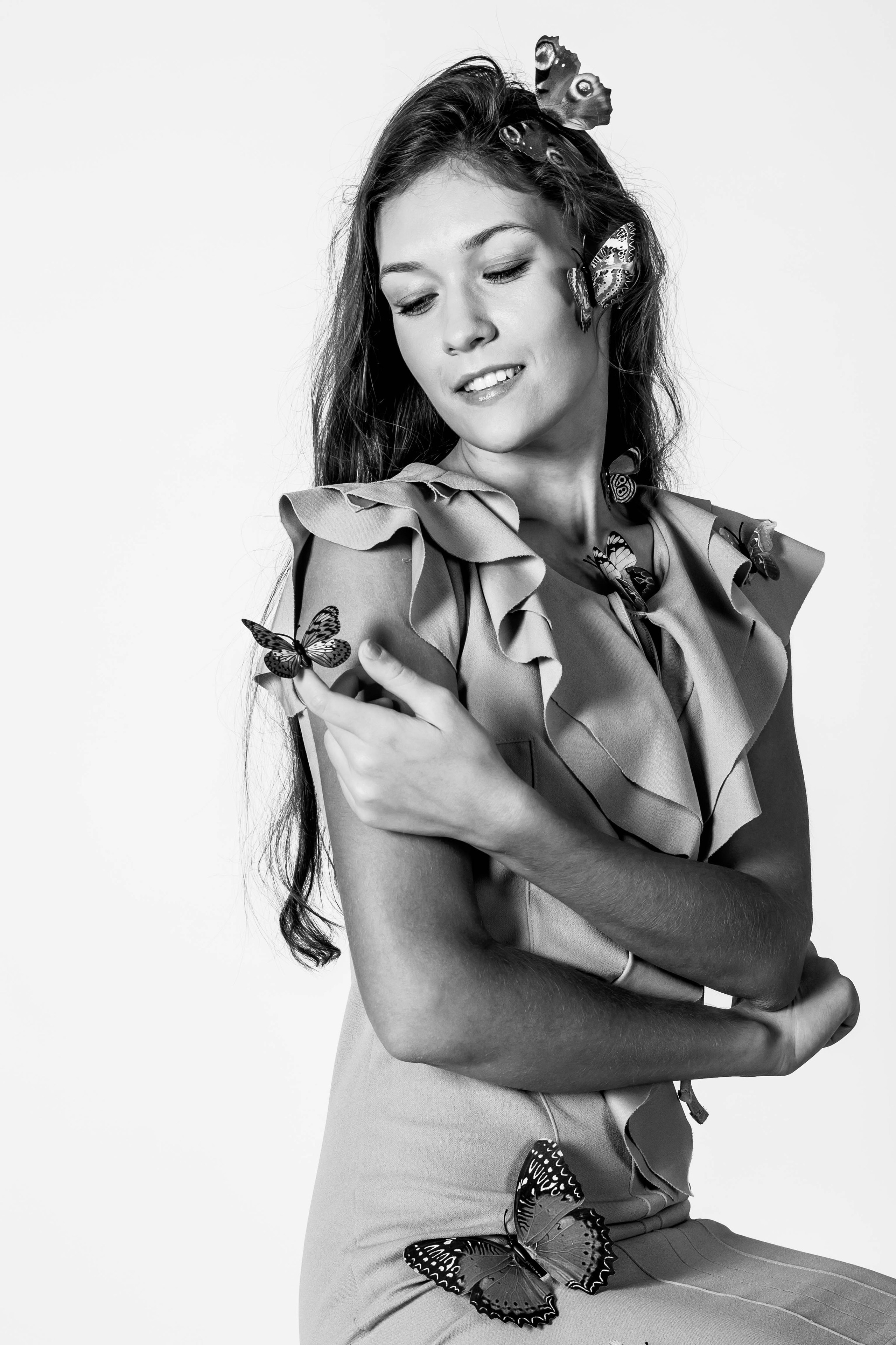 Анна. Бабочки. Студийная съемка. Екатерина Бикбаева фотограф, видеограф, медиа-продюсер