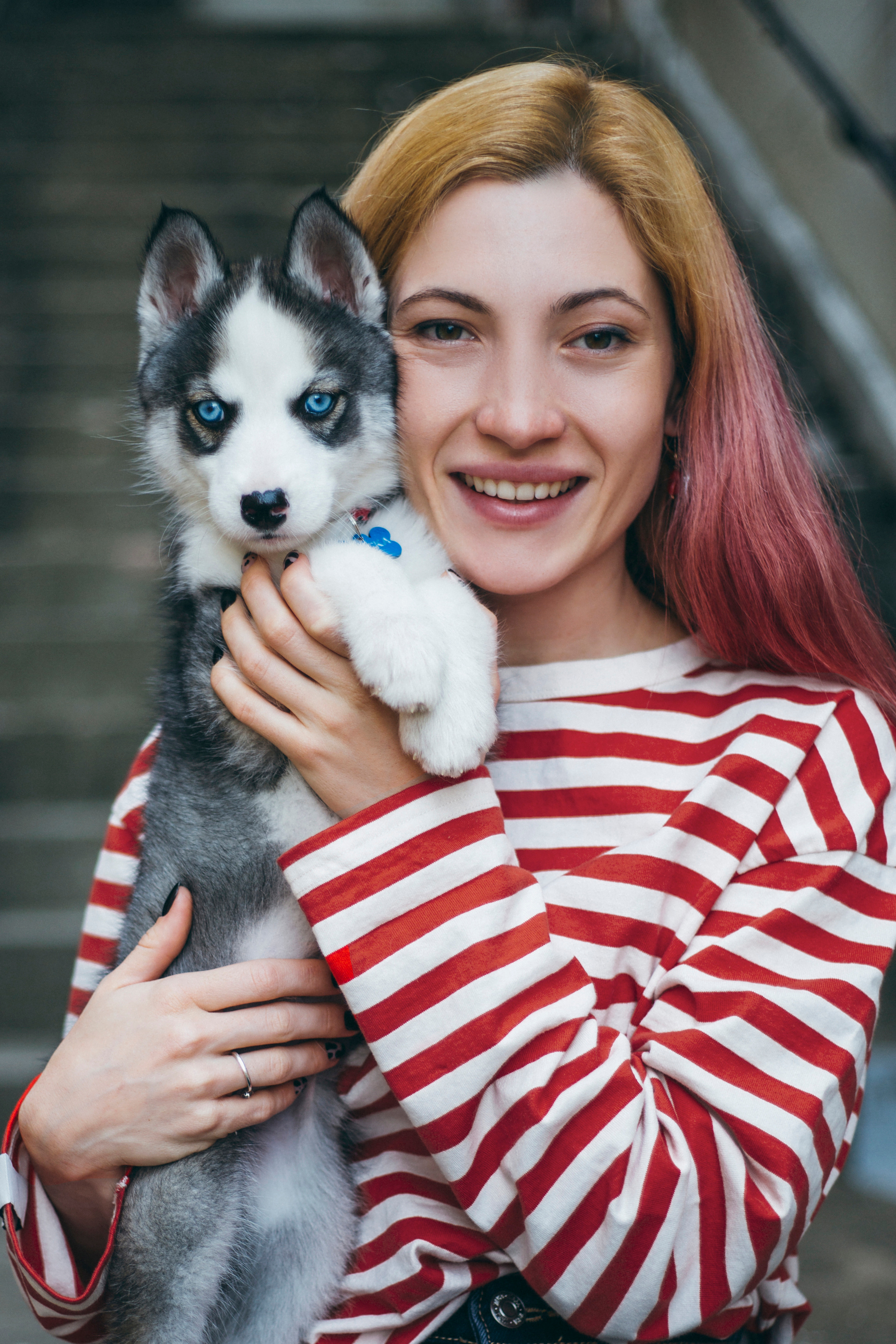 Анна с мужем и собаками @kosach_a. Семейный фотограф Валентина Качур в Сочи