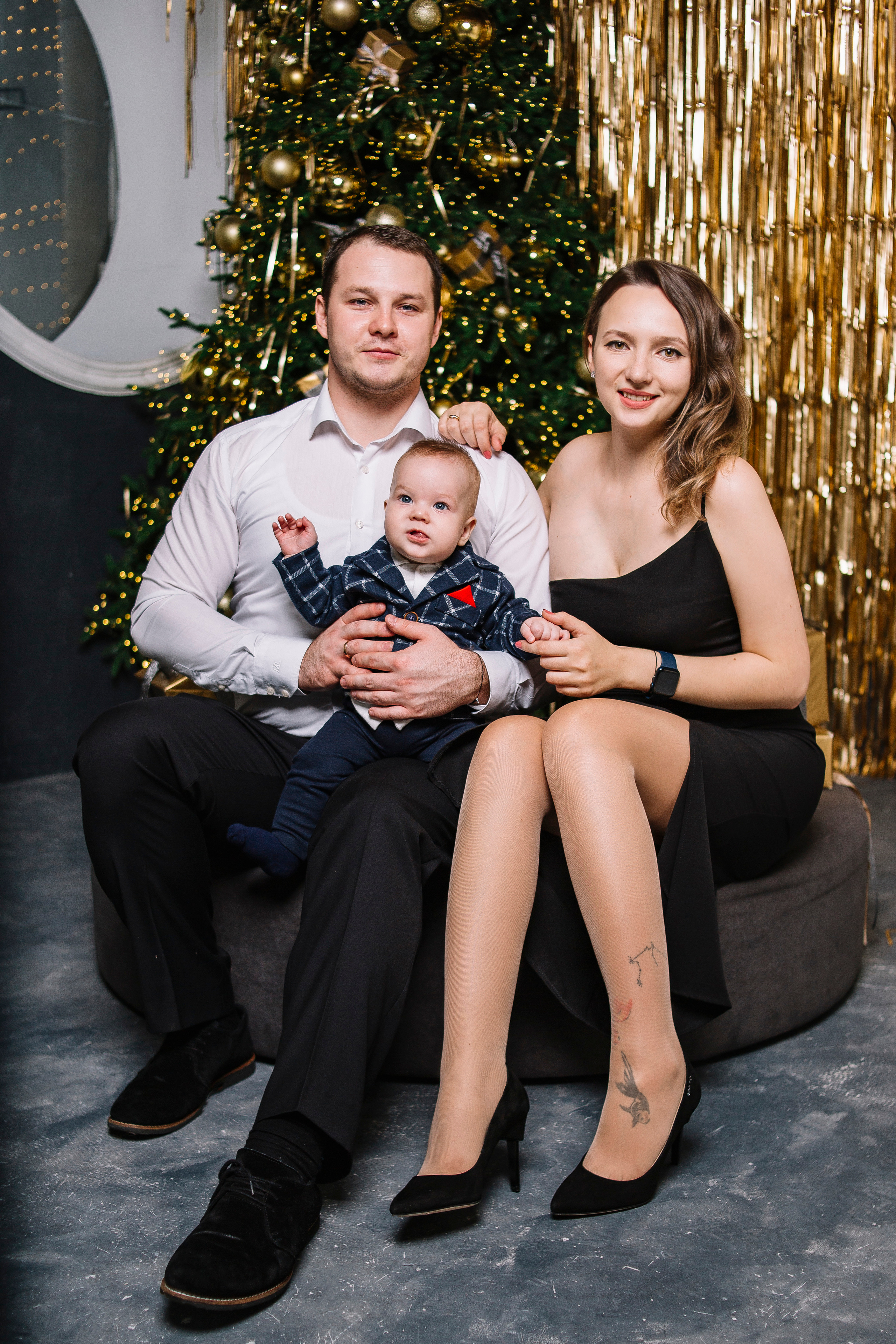 Новогодняя для семьи Юлии в фотостудии Воздух (ул.Мацестинская). Семейный фотограф Валентина Качур в Сочи