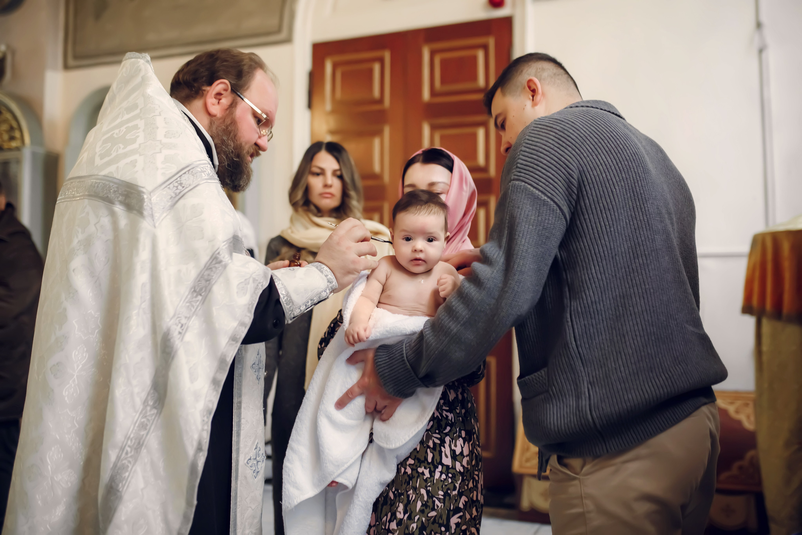 Крещение Марии. Фотограф на Крещение, семейный фотограф в Москве