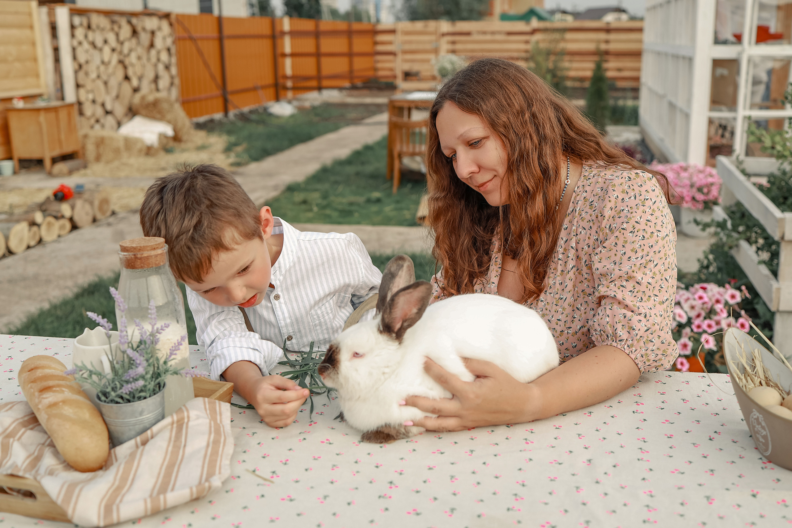 Семейная съемка с гусятами и кроликом. Иванова Ирина Свадебный и семейный фотограф г. Уфа