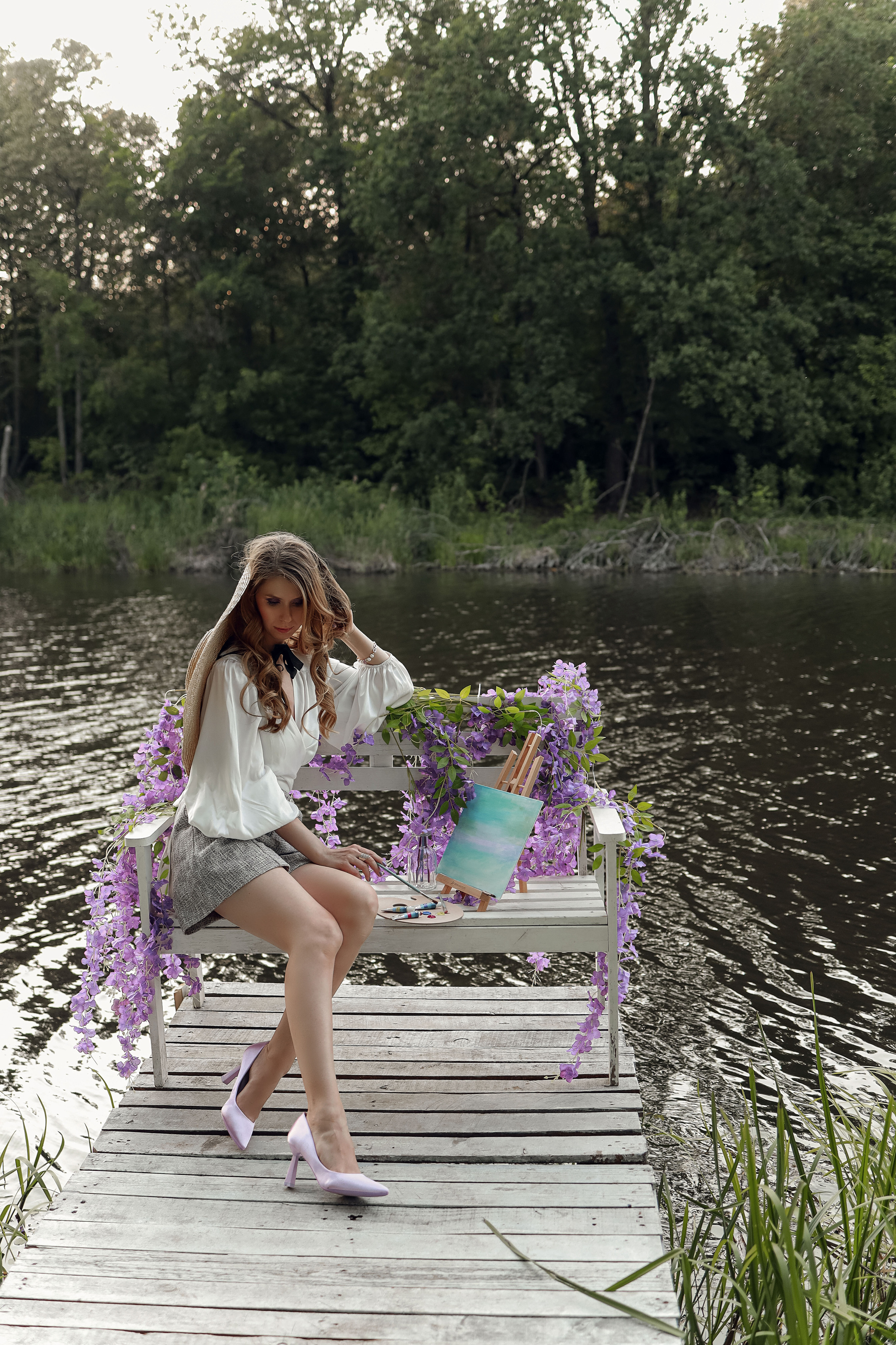 Съемка на лодке и с мольбертом. Иванова Ирина Свадебный и семейный фотограф г. Уфа