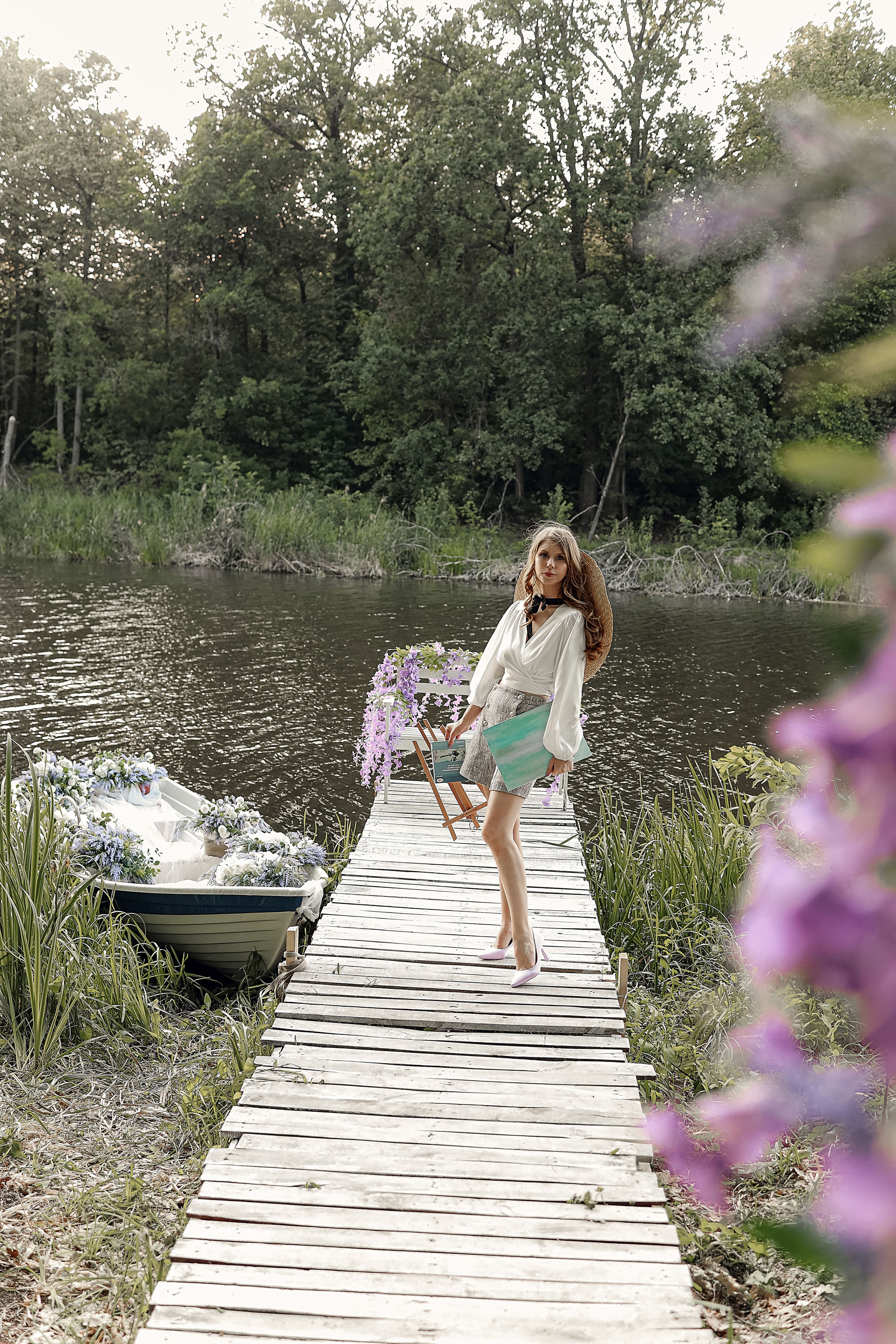 Съемка на лодке и с мольбертом. Иванова Ирина Свадебный и семейный фотограф г. Уфа