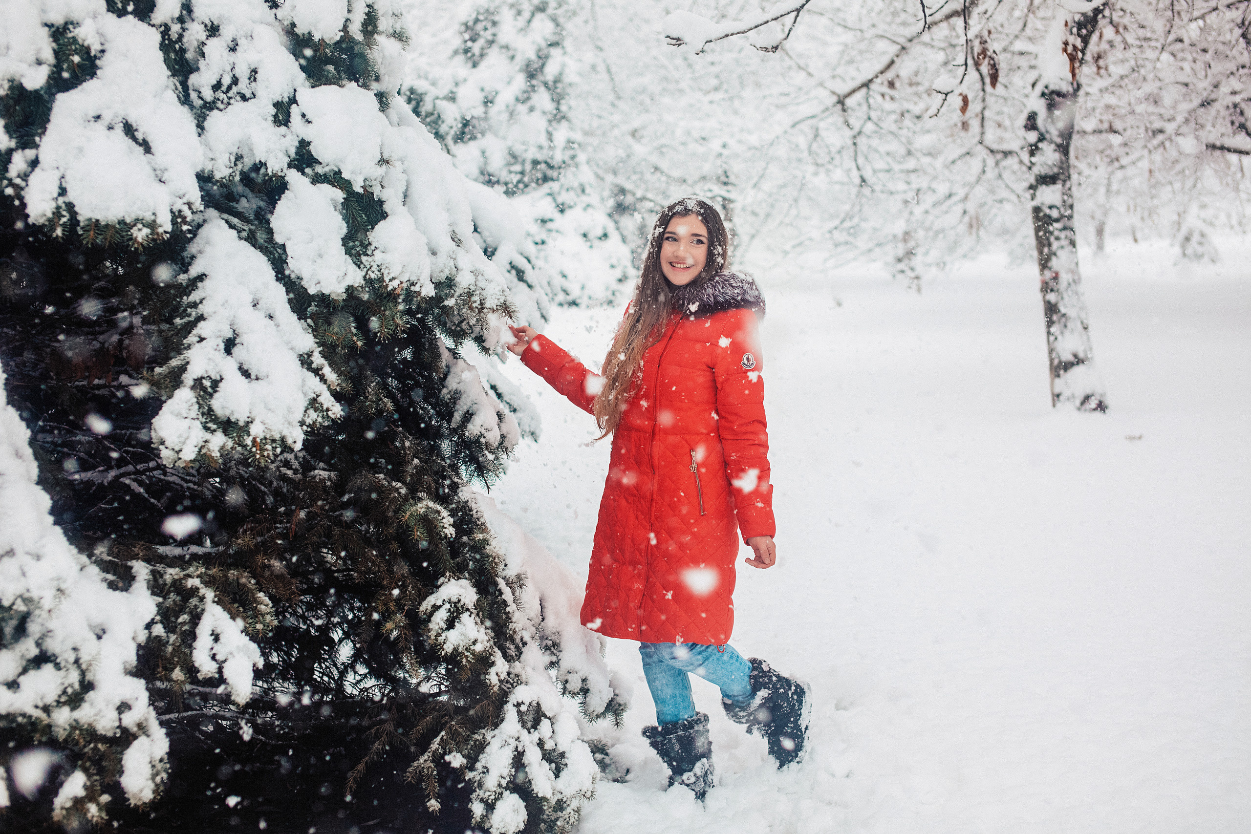 Снежная прогулка «Рождественский парк». Свадебный и семейный фотограф/видеограф в Краснодаре Наталья Осинская