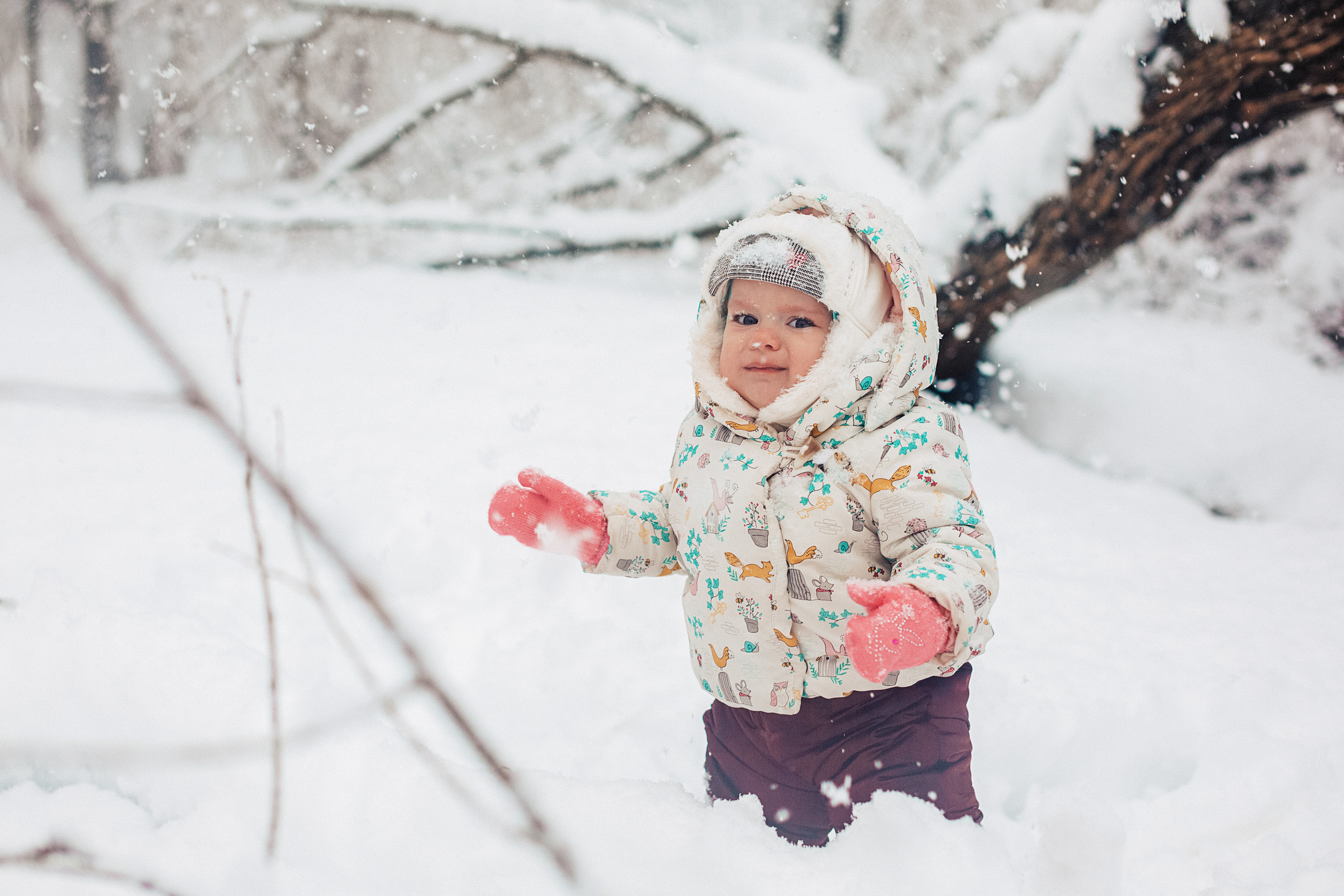 Снежная прогулка «Рождественский парк». Свадебный и семейный фотограф/видеограф в Краснодаре Наталья Осинская