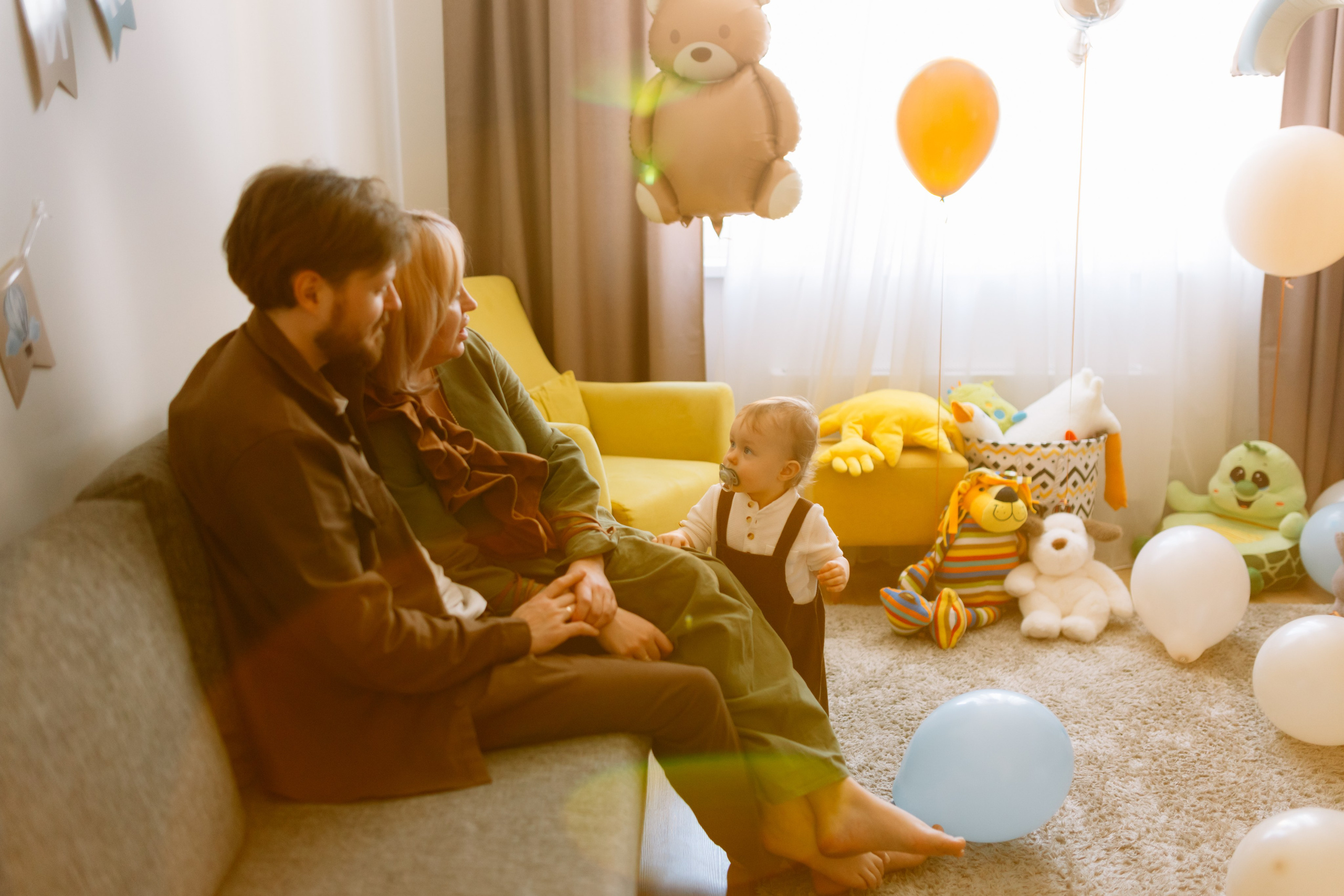 Домашняя съемка с годовасиком в Москве. Семейный фотограф в Москве и Люберцах Юлия Гуськова