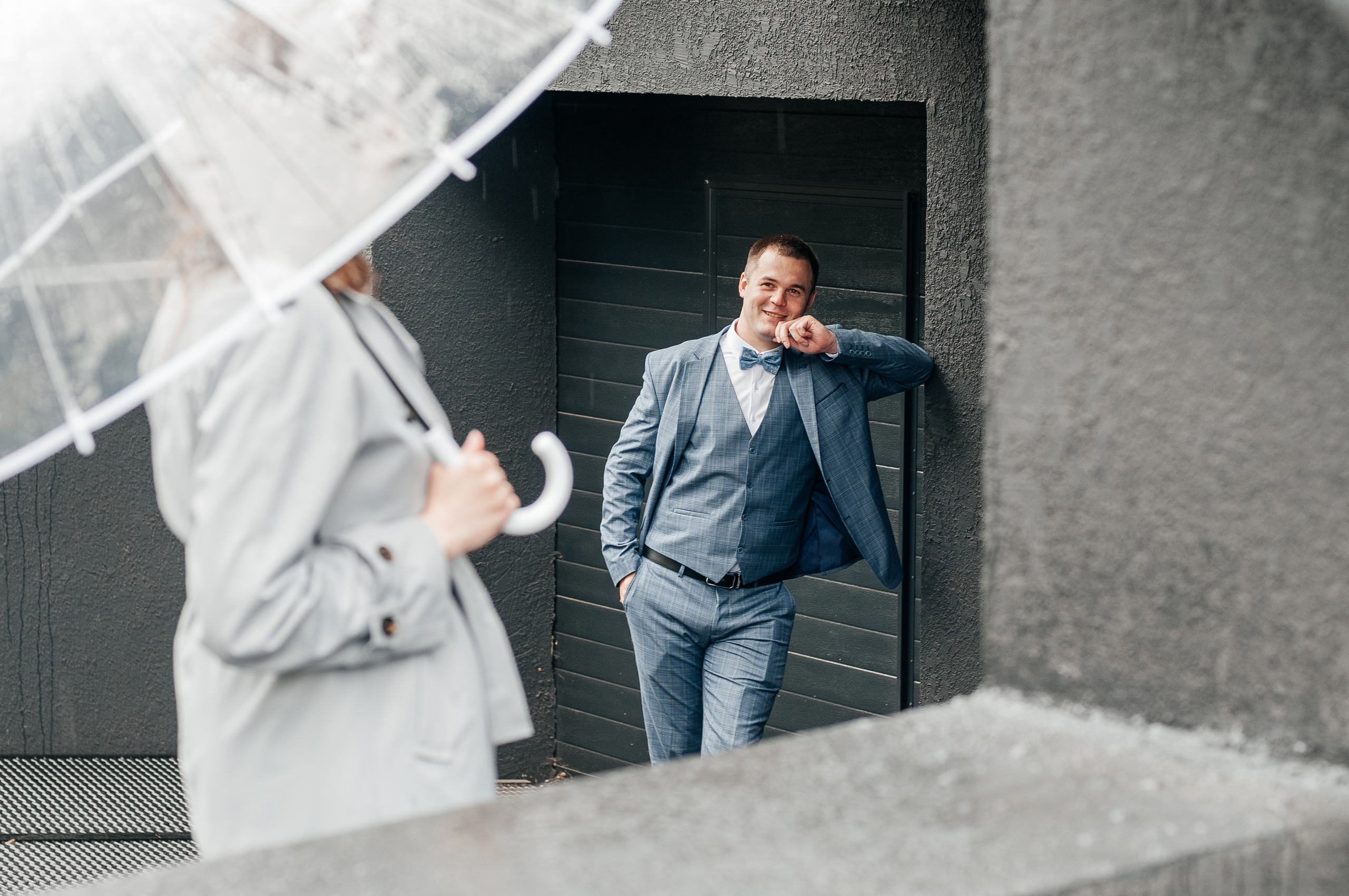 Свадебная съёмка в дождливую погоду для Марии и Дениса. Свадебный и семейный фотограф г. Ярославль Савинская Анастасия