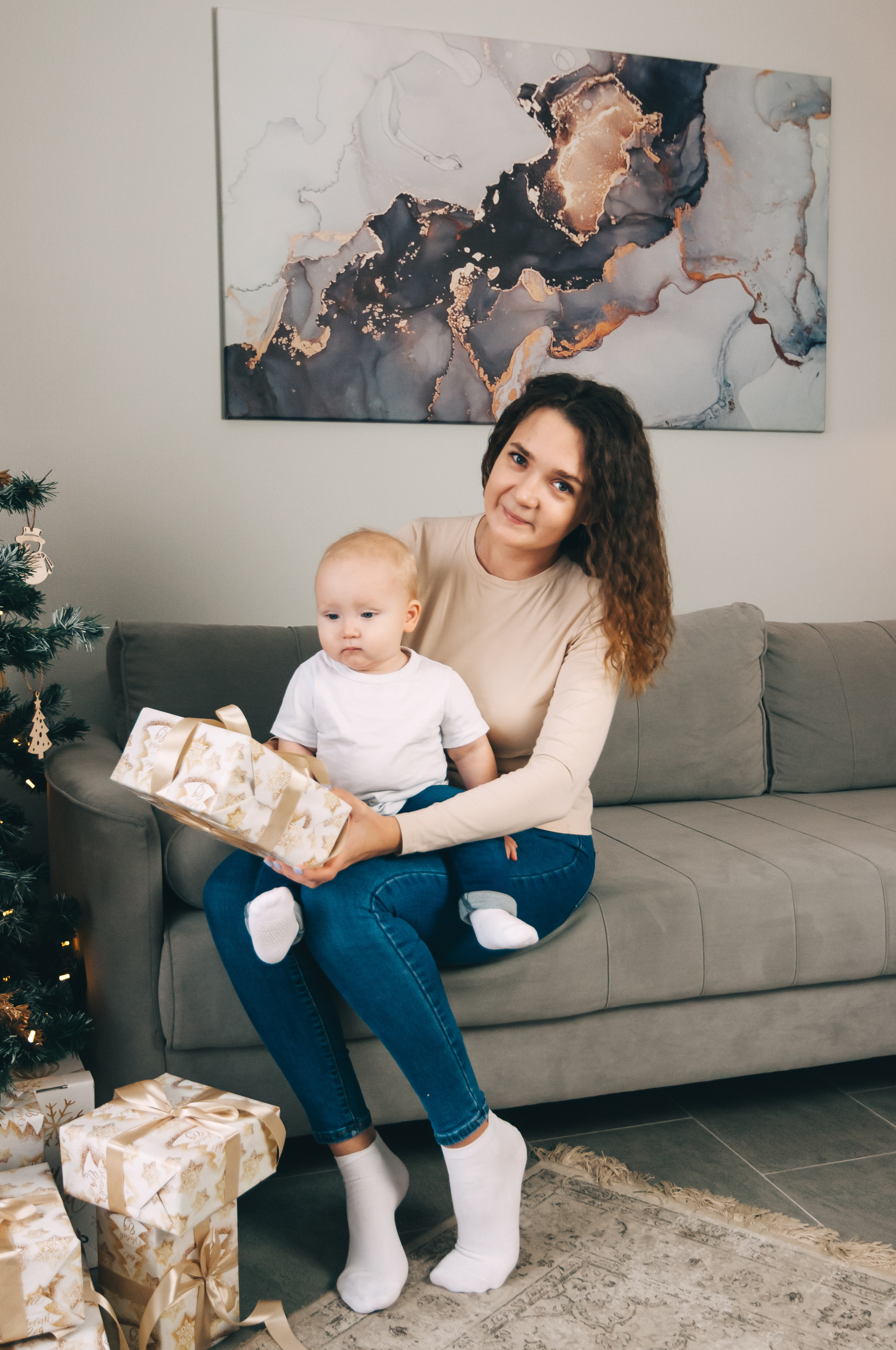 Новогодняя студийная съёмка для Алины, Влада и Матвея. Свадебный и семейный фотограф г. Ярославль Савинская Анастасия